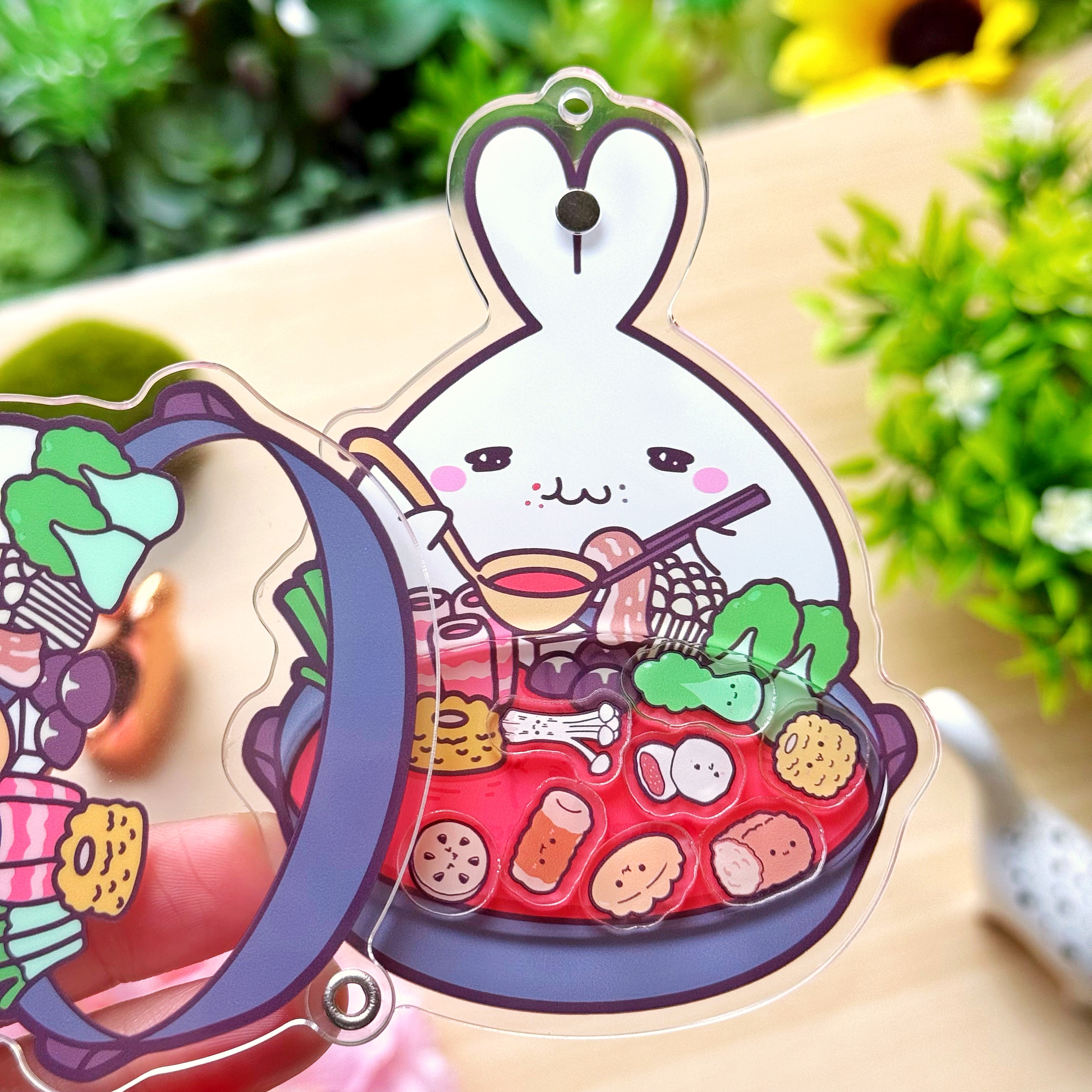 Shaker Keychain - Hot Pot (Refillable) with Blind Bag