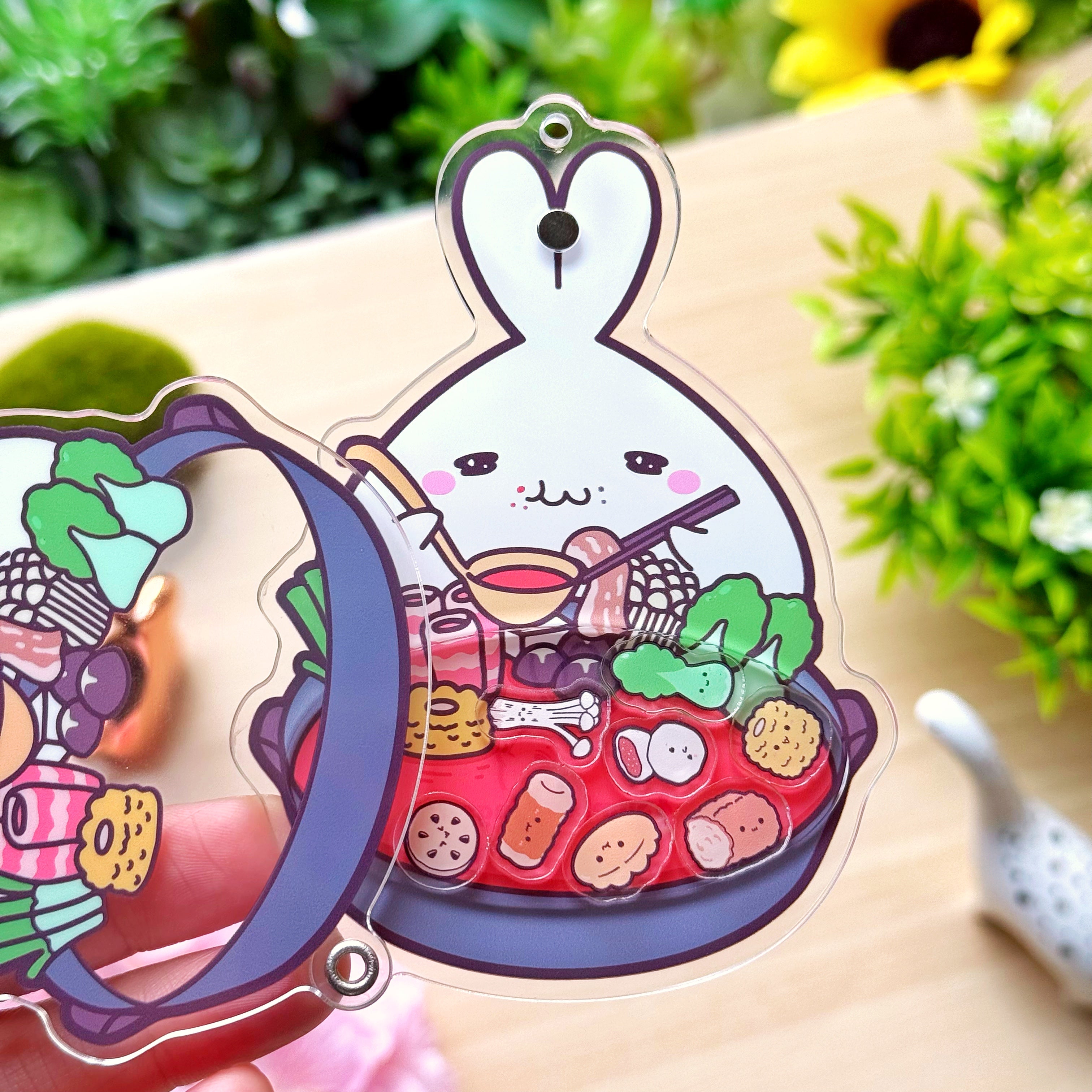 Shaker Keychain - Hot Pot (Refillable) with Blind Bag