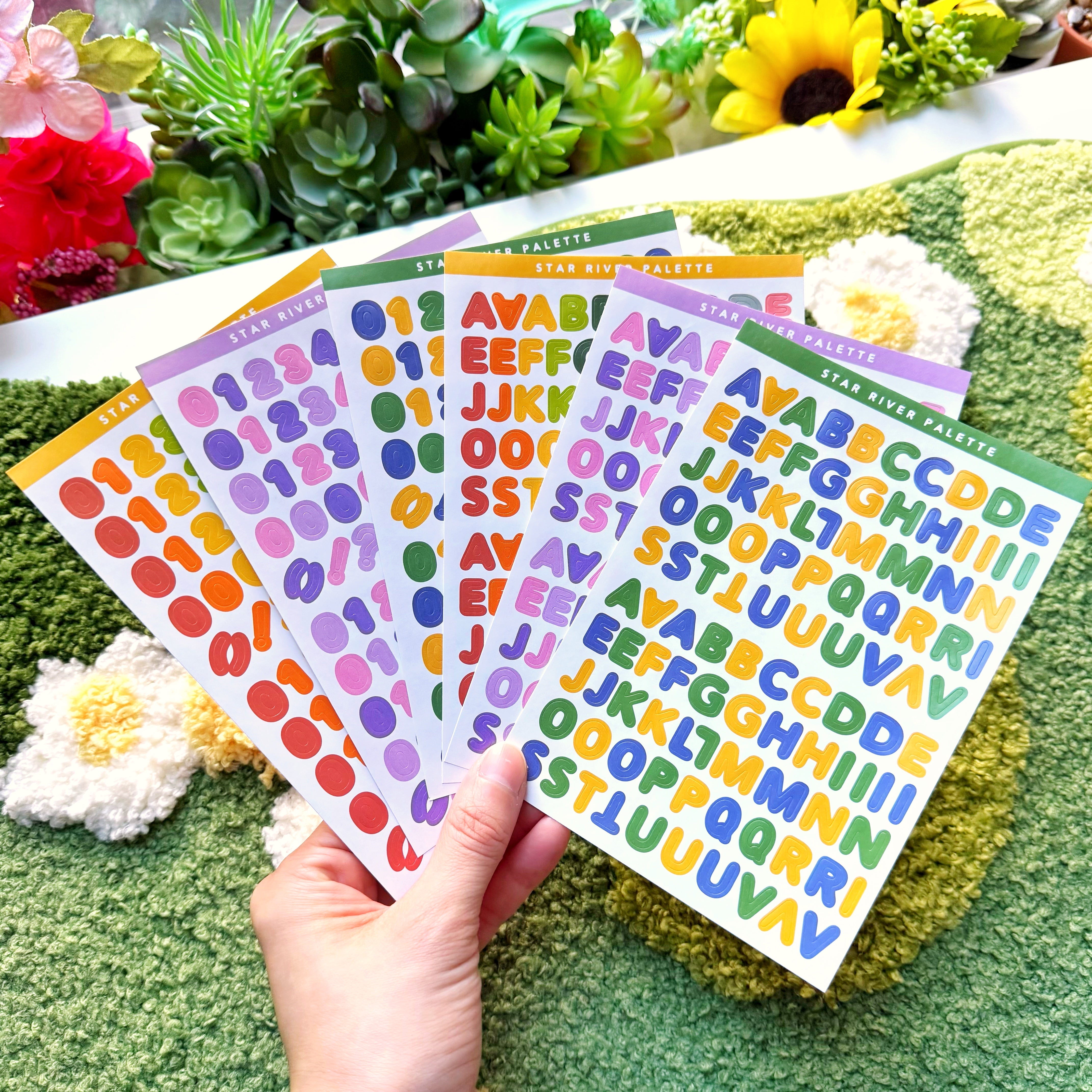 Alphabet & Number Journal Stickers