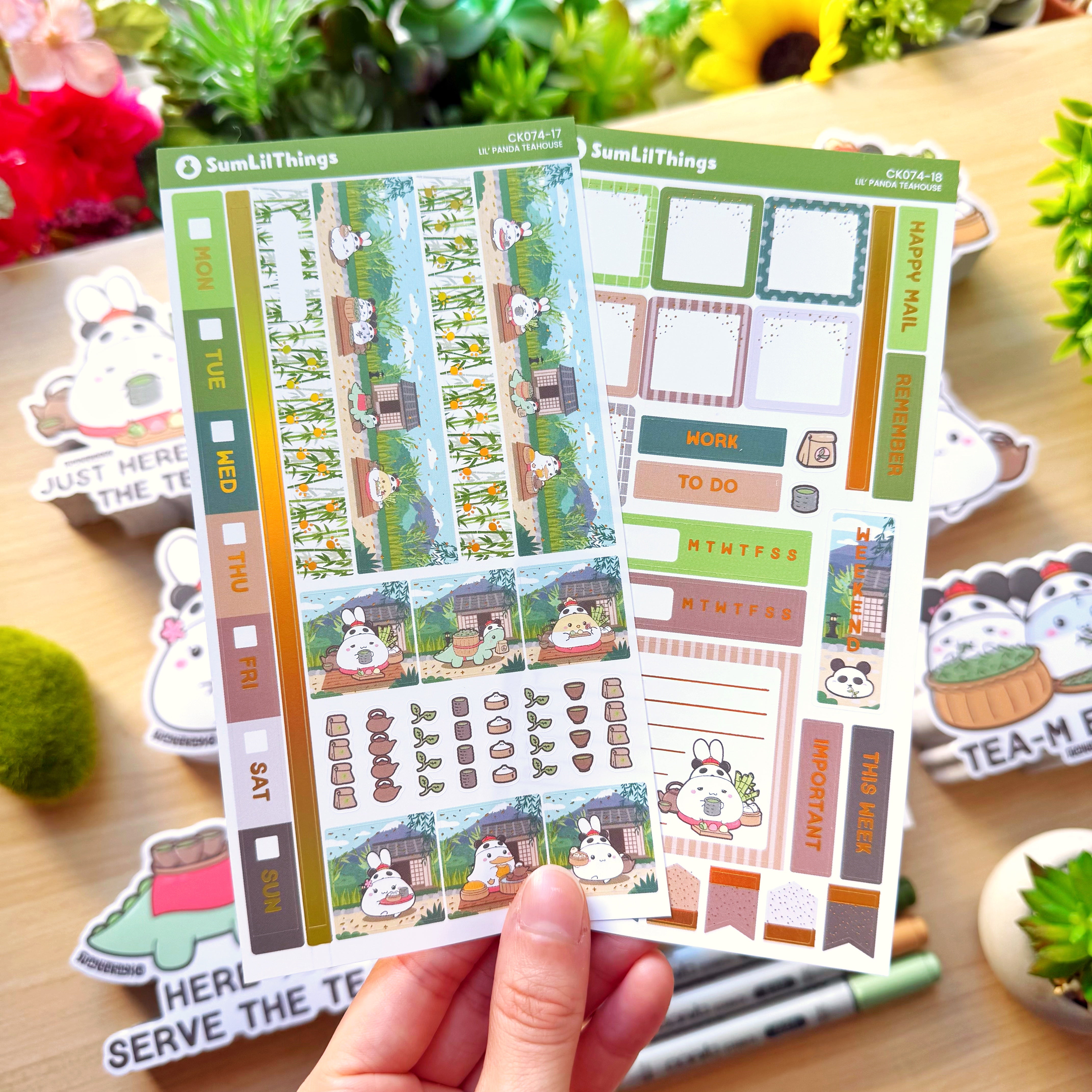 Hobonichi WEEKS - Lil' Panda Teahouse - Holo Foil