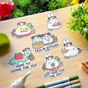 Vinyl Sticker - Lil' Panda Teahouse (Set of 6)