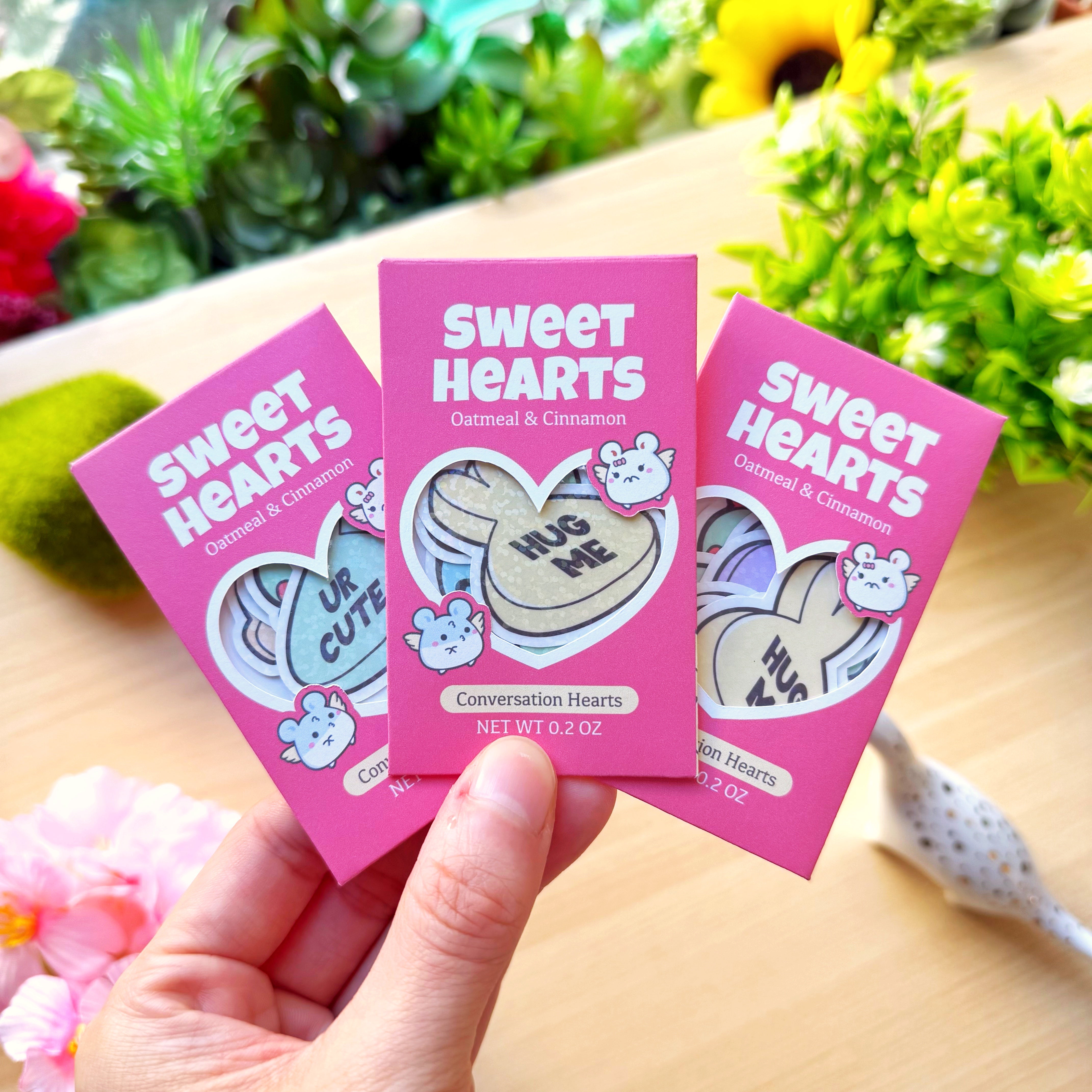 Vinyl Sticker - Conversation Hearts (Set of 7)