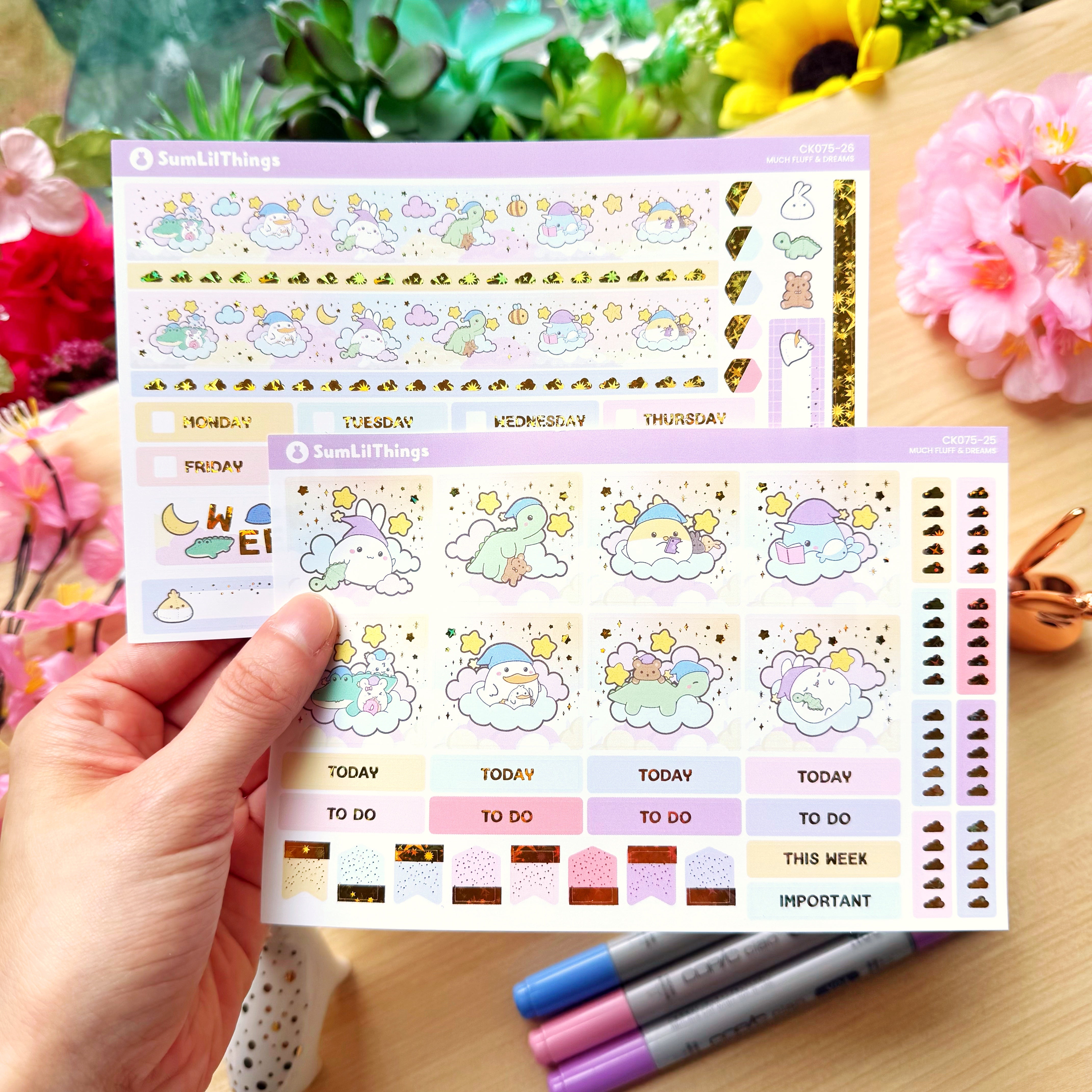 Hobonichi COUSIN - Lil' Fluff & Dreams - Gold Star Foil