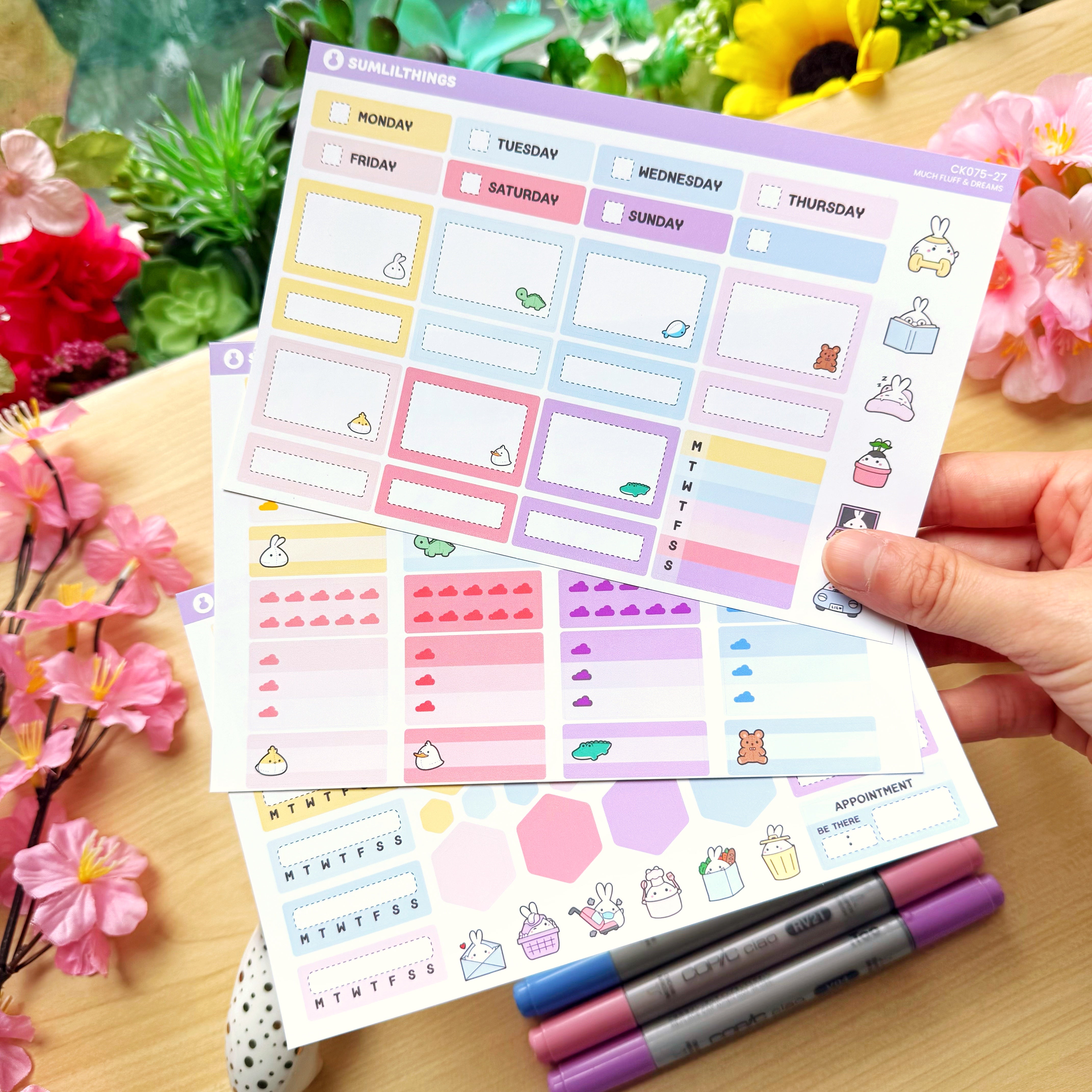 Hobonichi COUSIN - Lil' Fluff & Dreams - Gold Star Foil