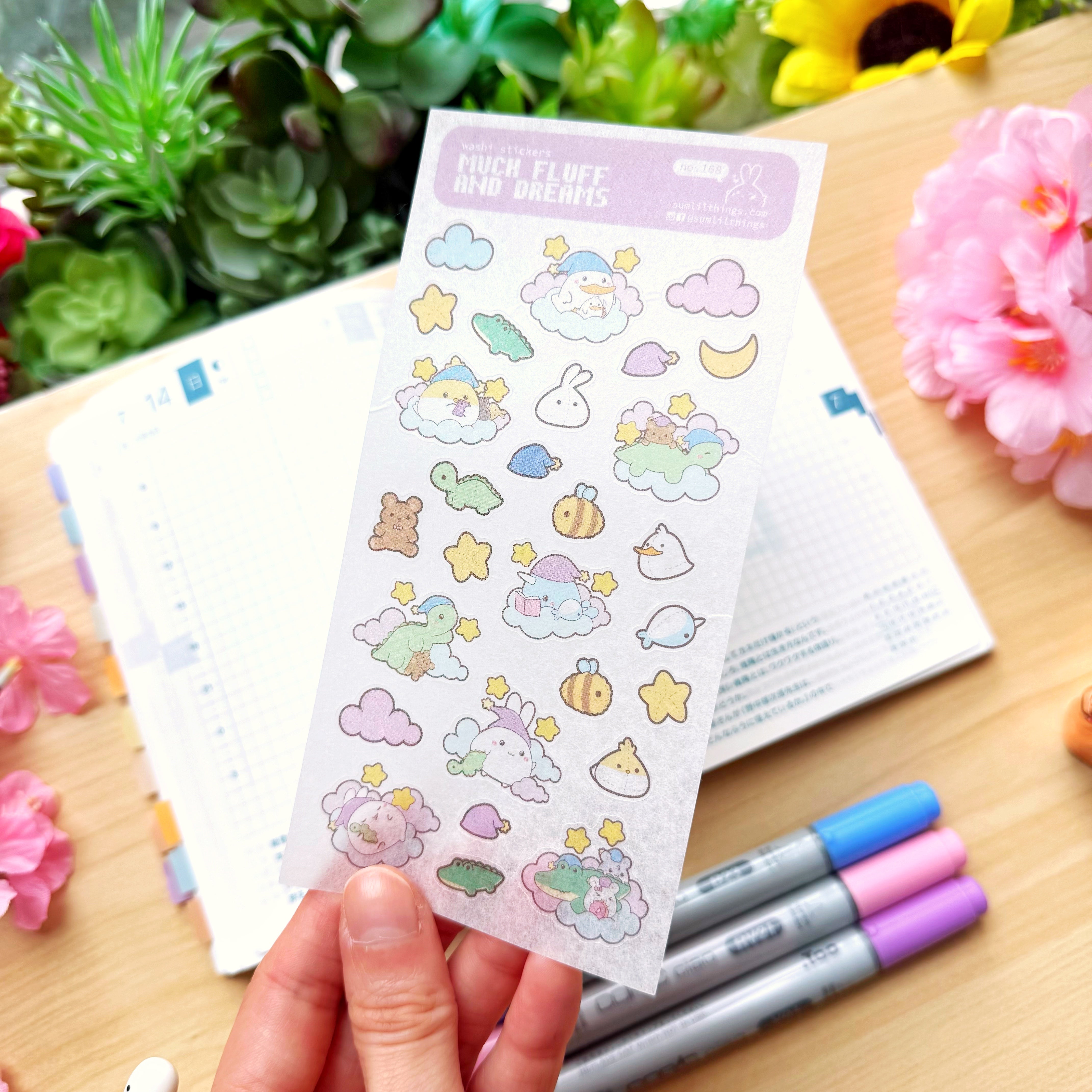 Washi Sticker - Much Fluff and Dreams