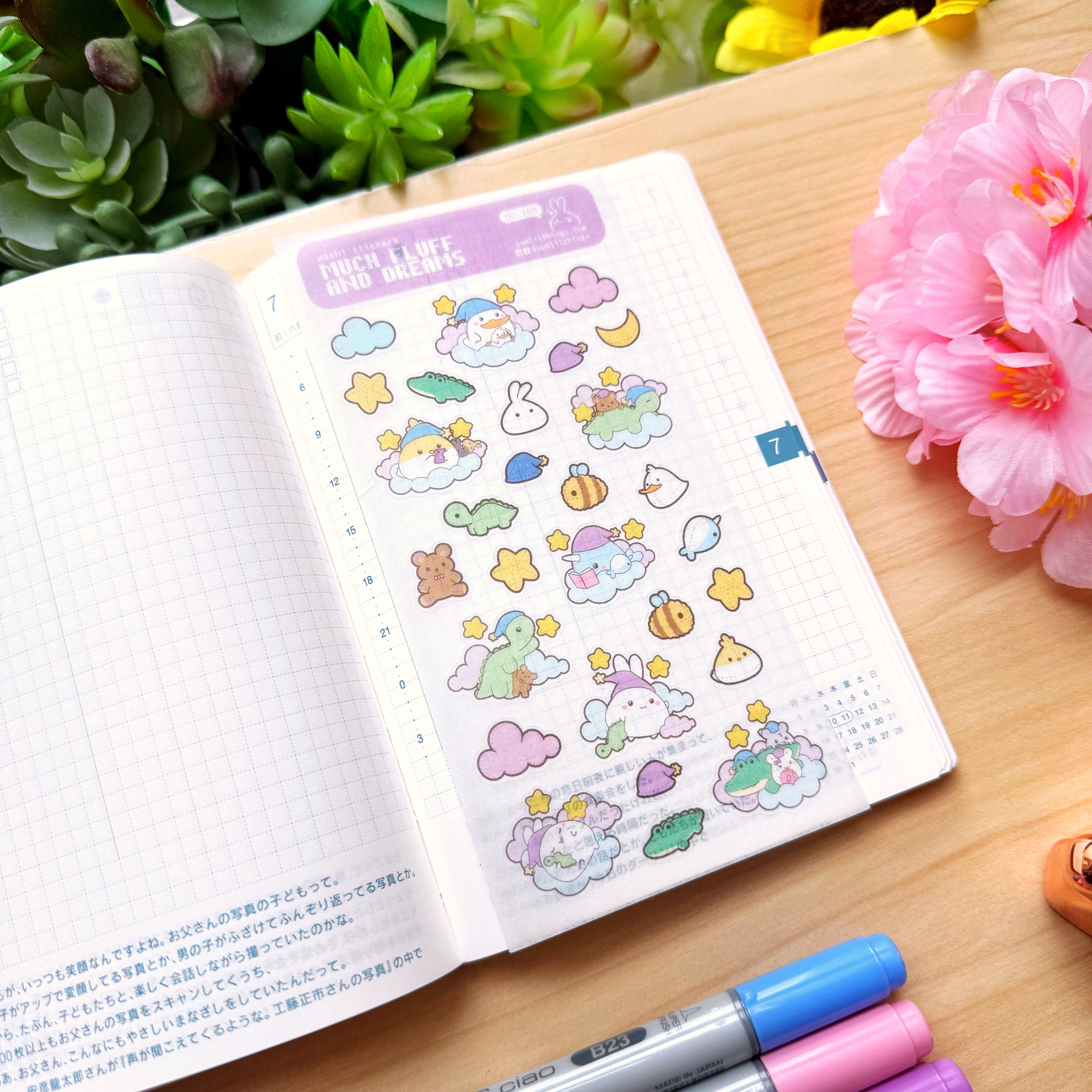 Washi Sticker - Much Fluff and Dreams