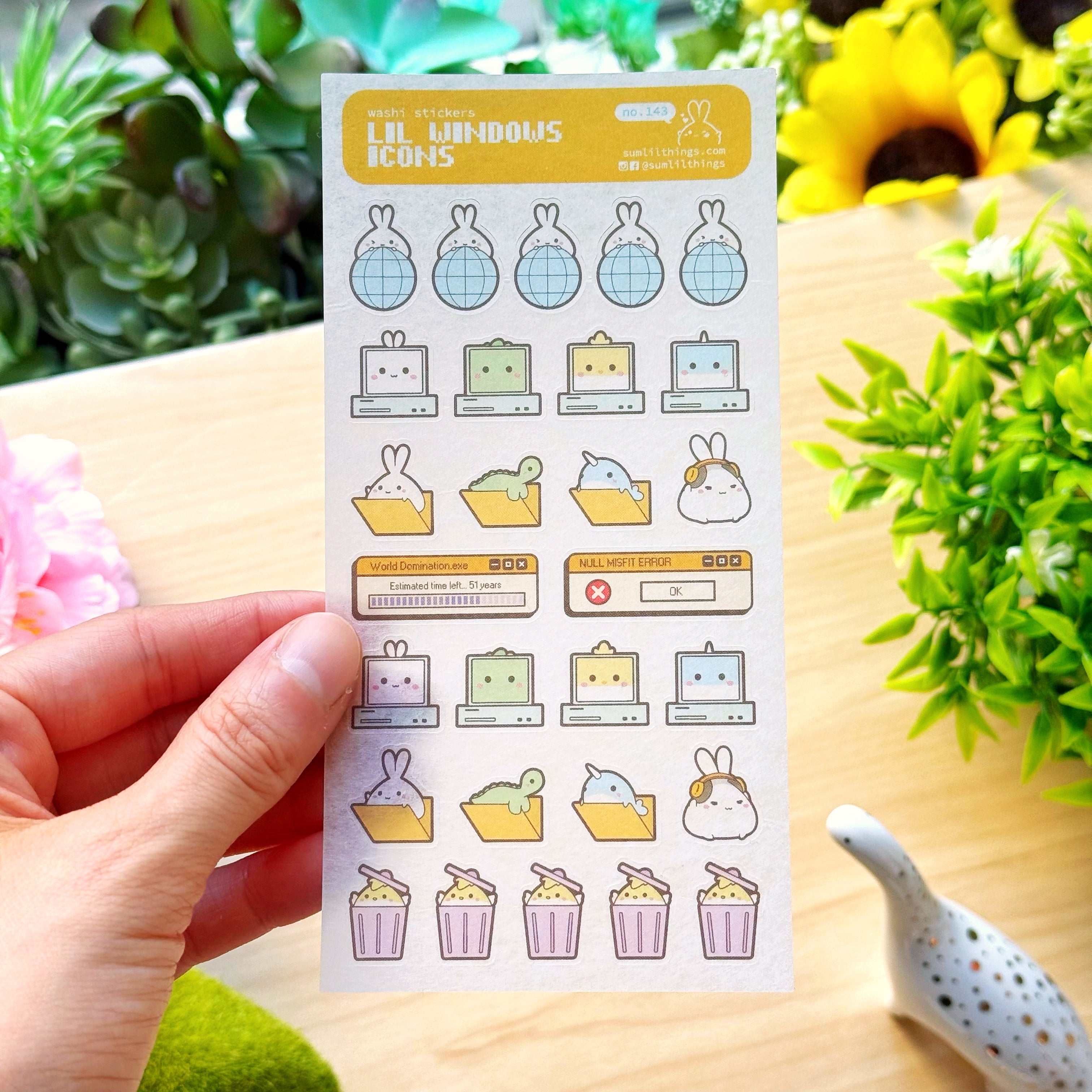 Washi Sticker - Lil’ Windows Icons