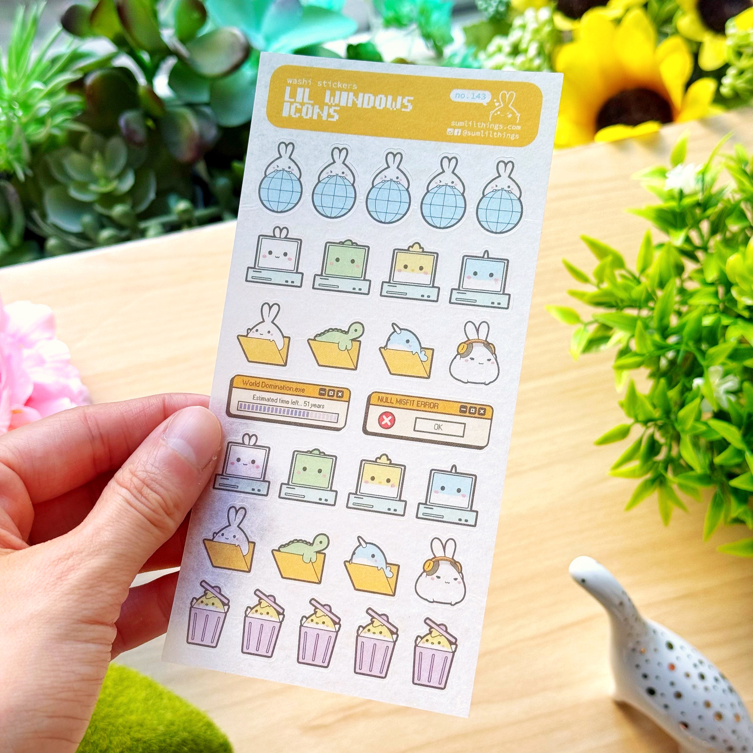 Washi Sticker - Lil’ Windows Icons