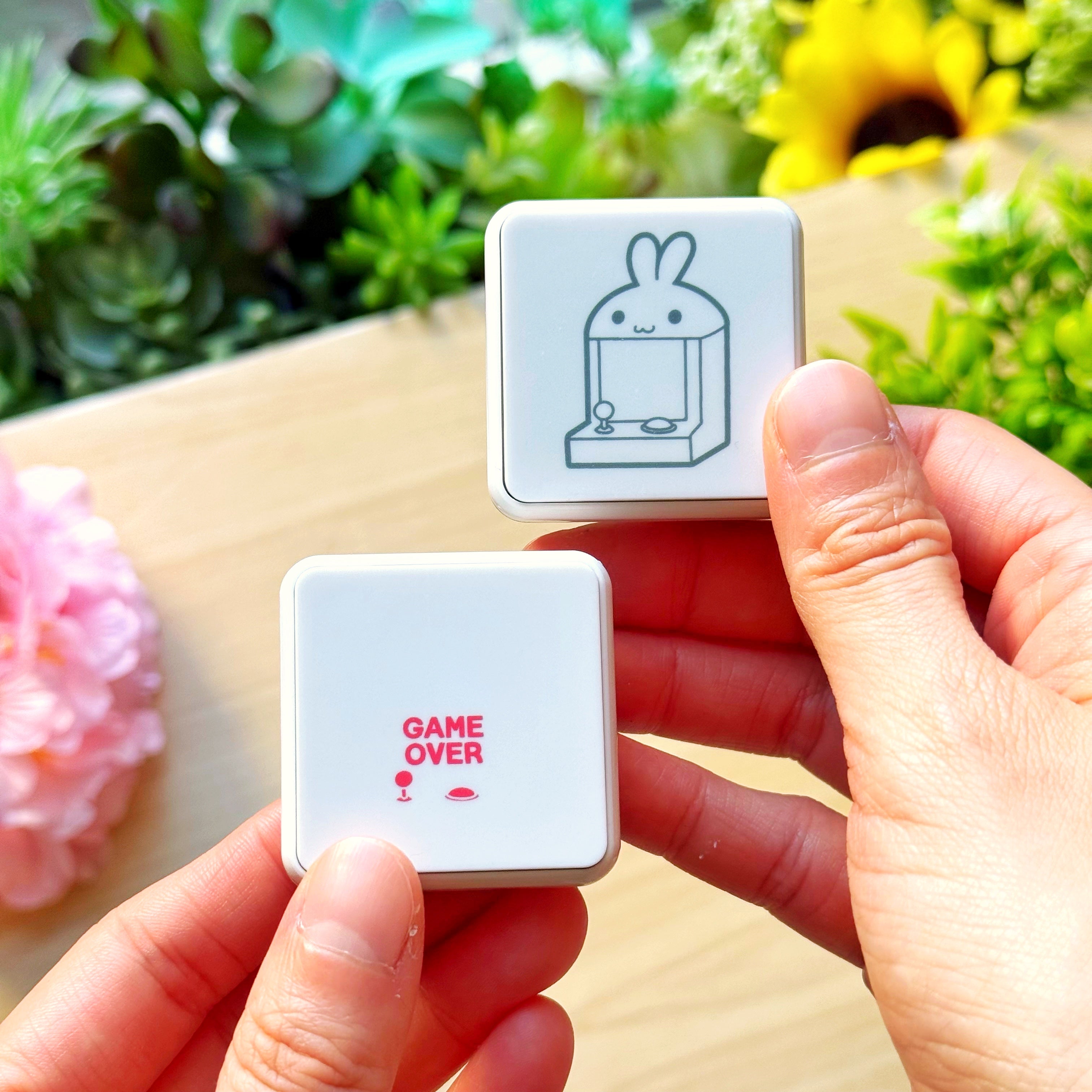 Slide Layer Punch Stamp - Game Over