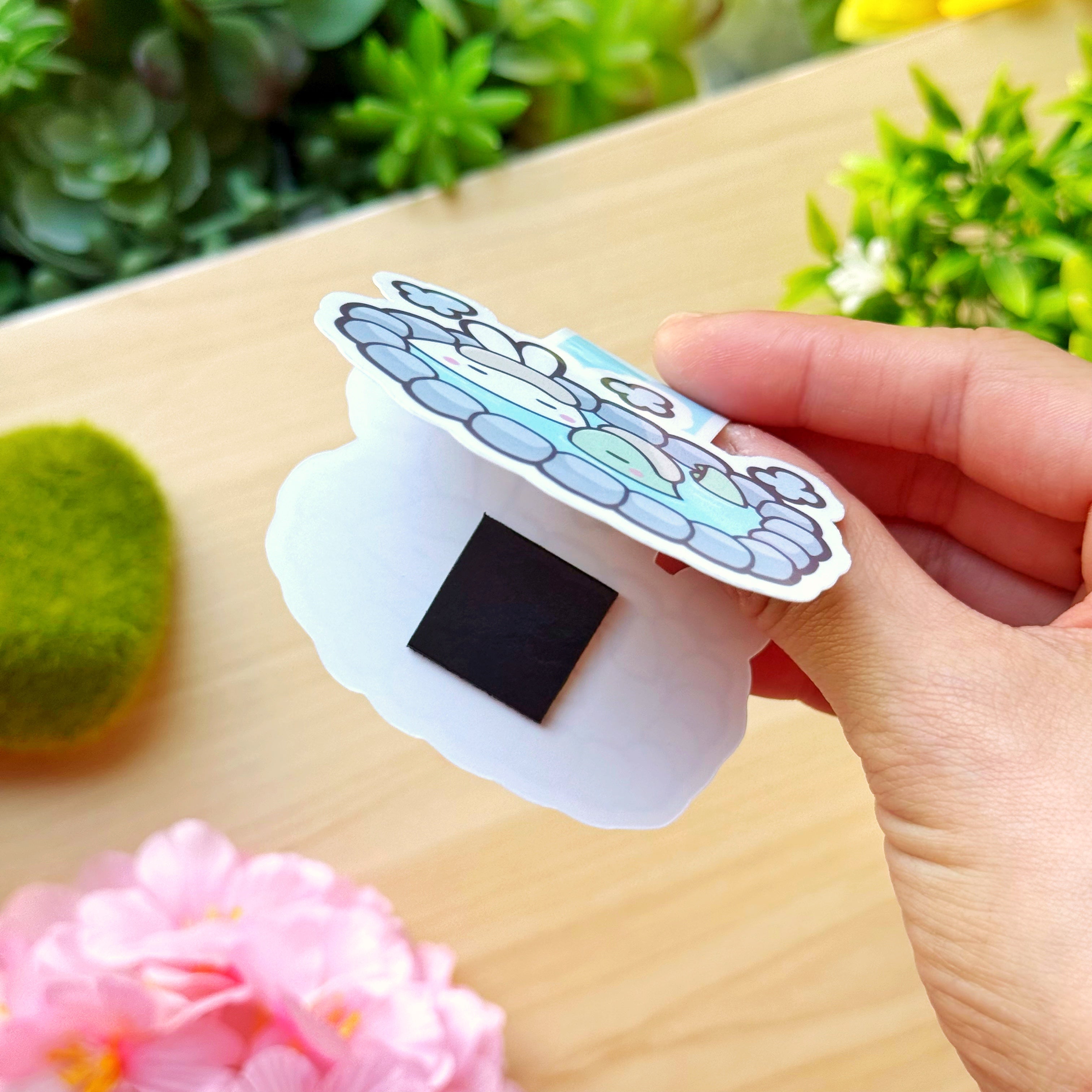 Magnetic Bookmark - Relaxing At Onsen