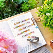 Washi Tape - Milk Tea Bottles (10mm) - Gold Foil