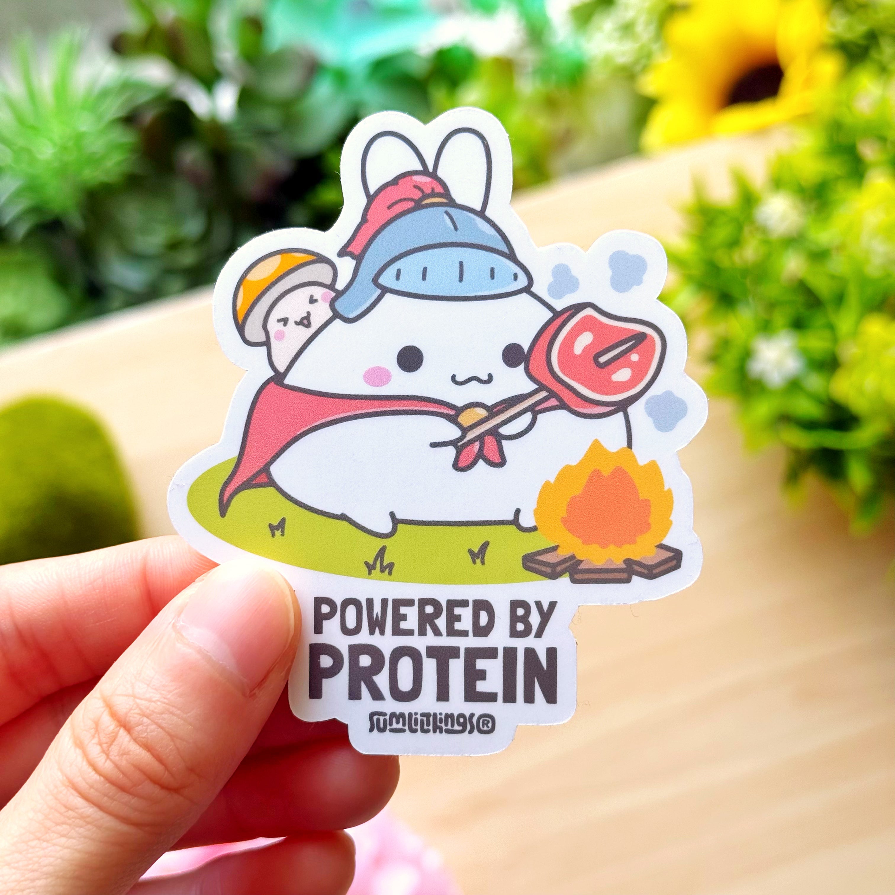 Vinyl Sticker - Powered by Protein