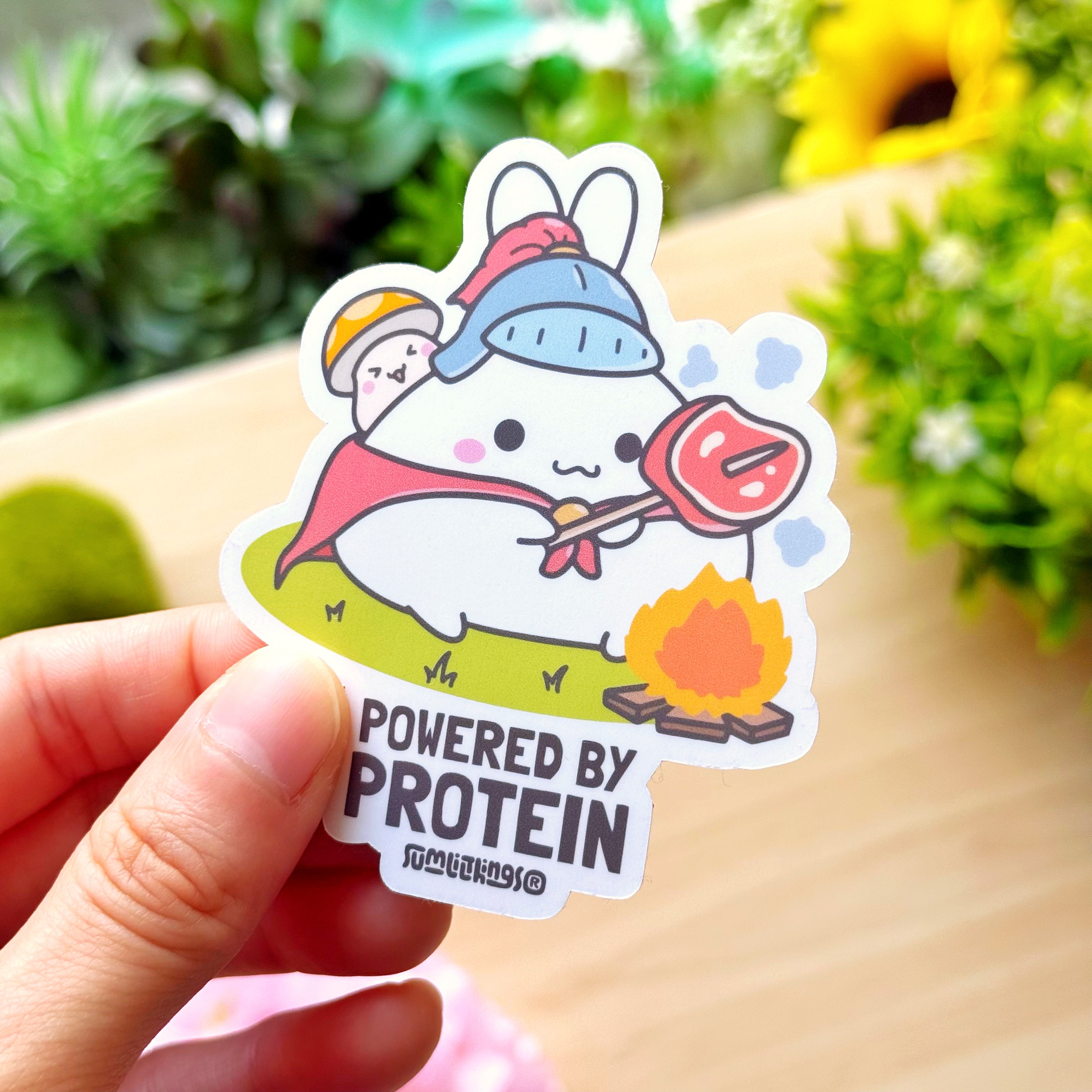 Vinyl Sticker - Powered by Protein