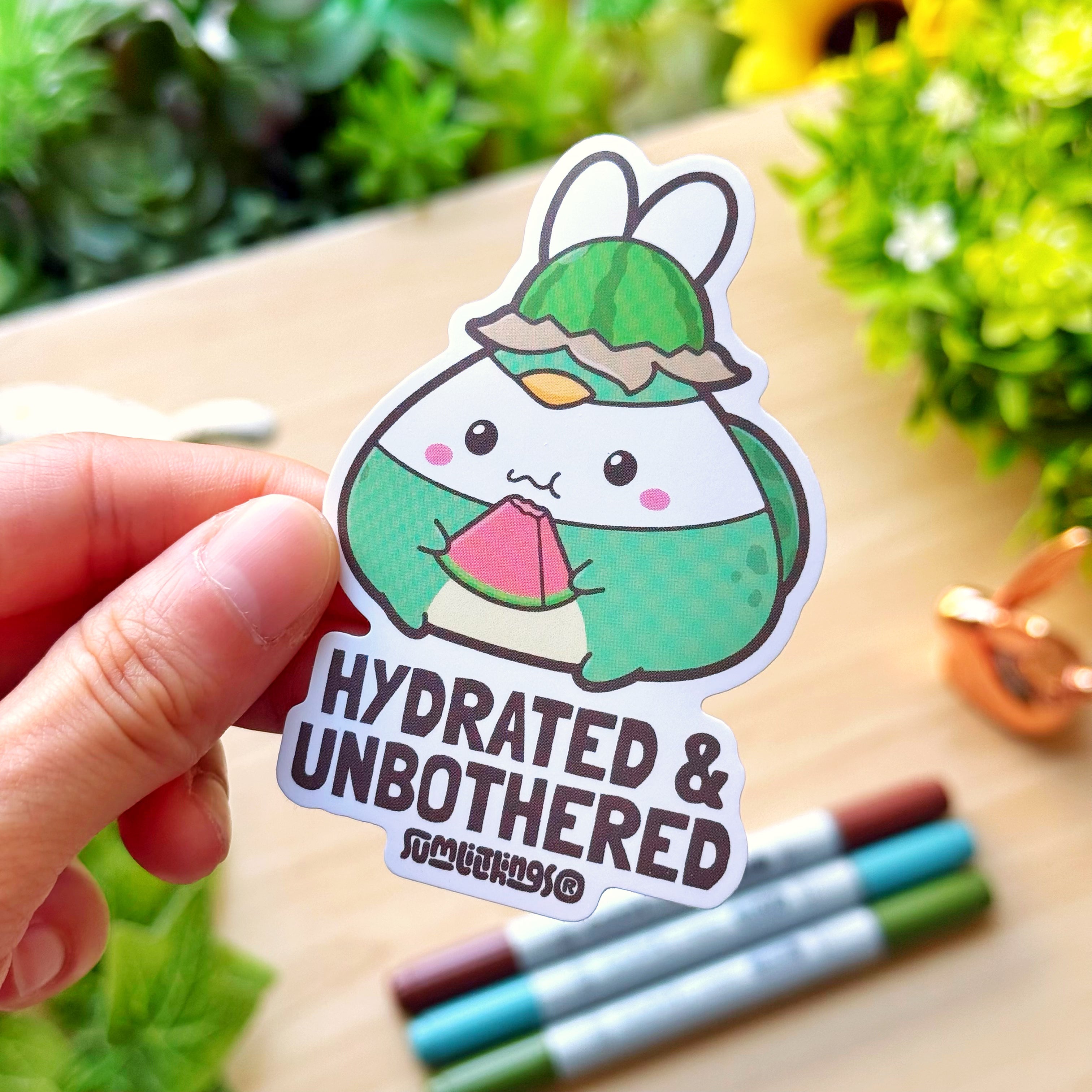 Vinyl Sticker - Hydrated & Unbothered