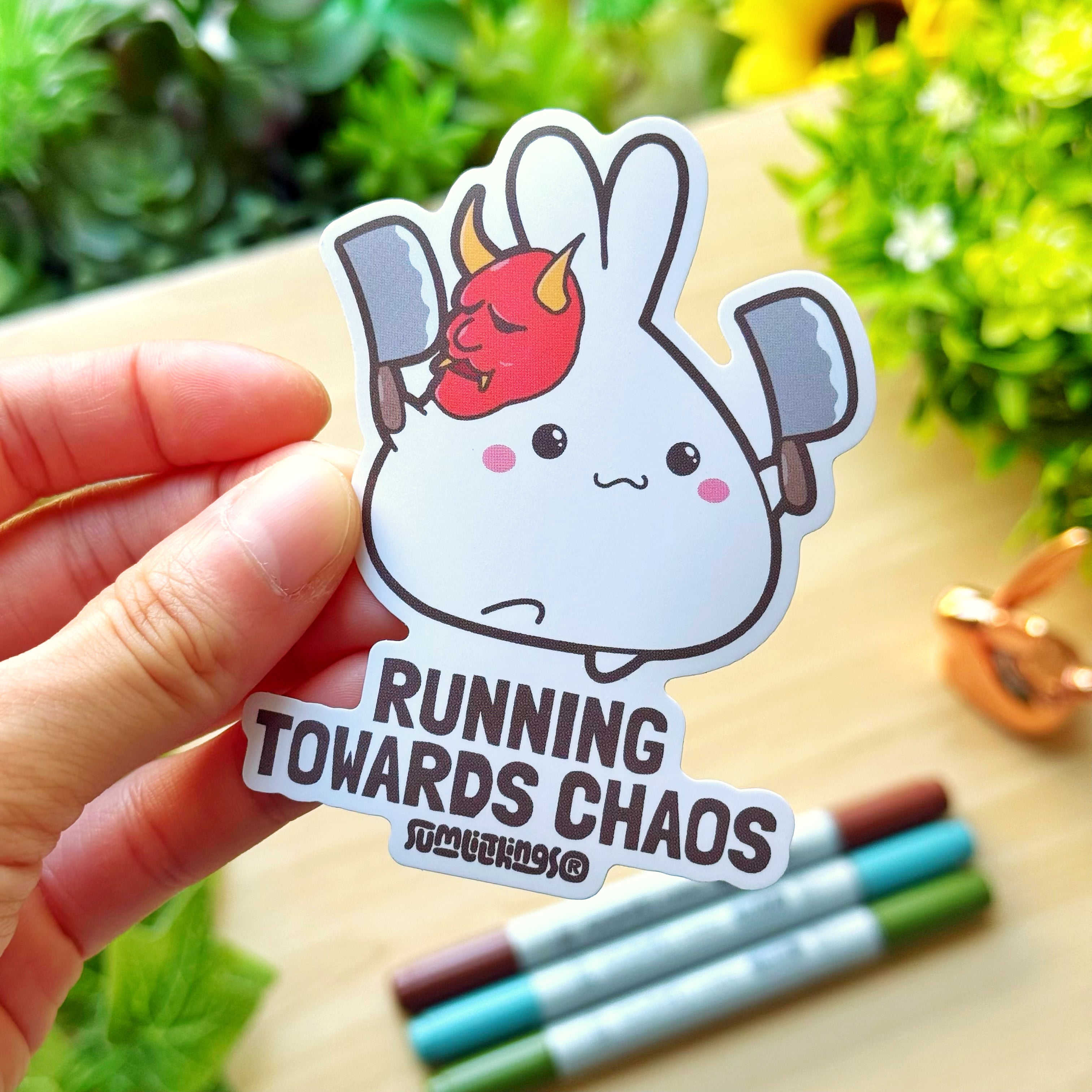 Vinyl Sticker - Running Towards Chaos