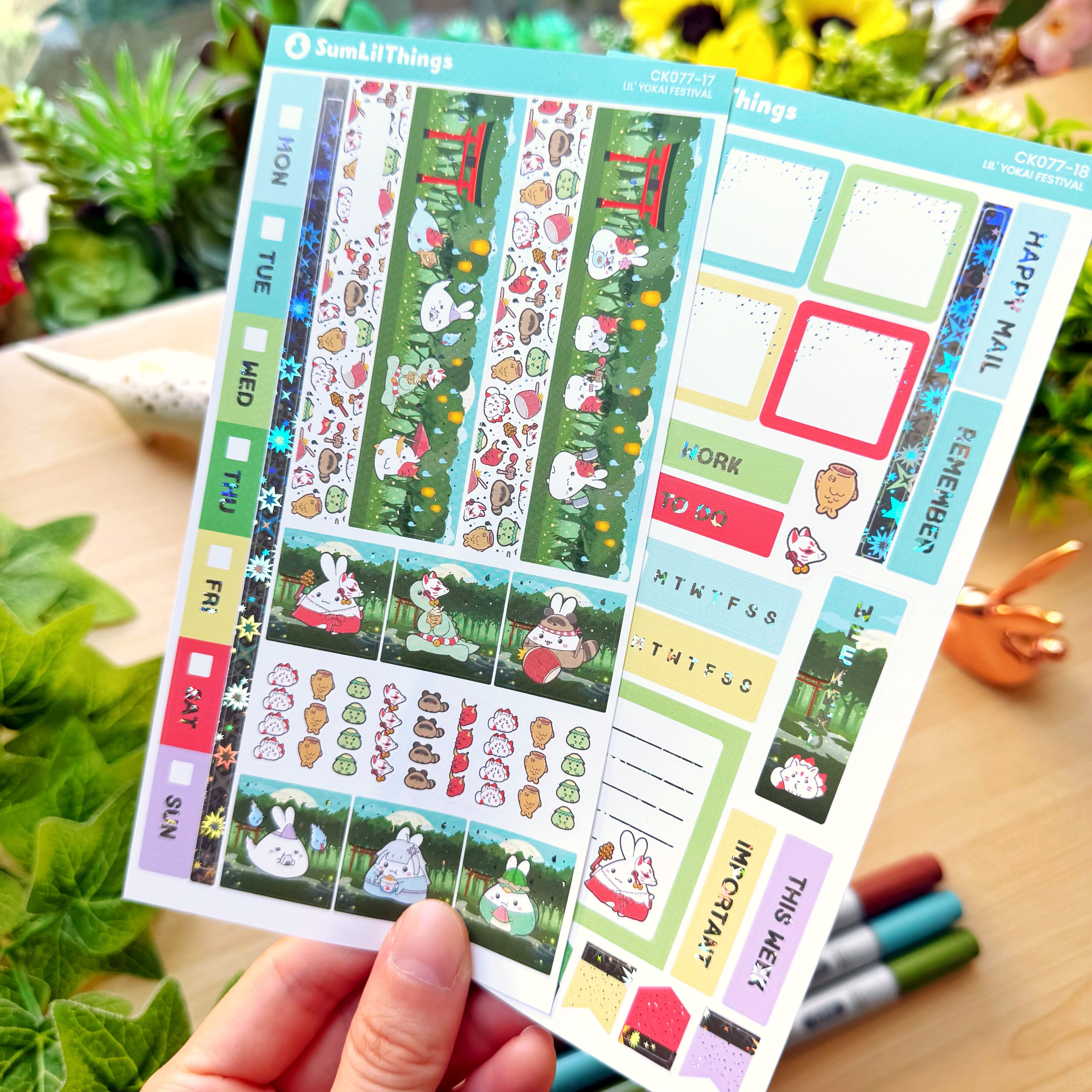 Hobonichi WEEKS - Lil' Yokai Festival - Holo Star Foil