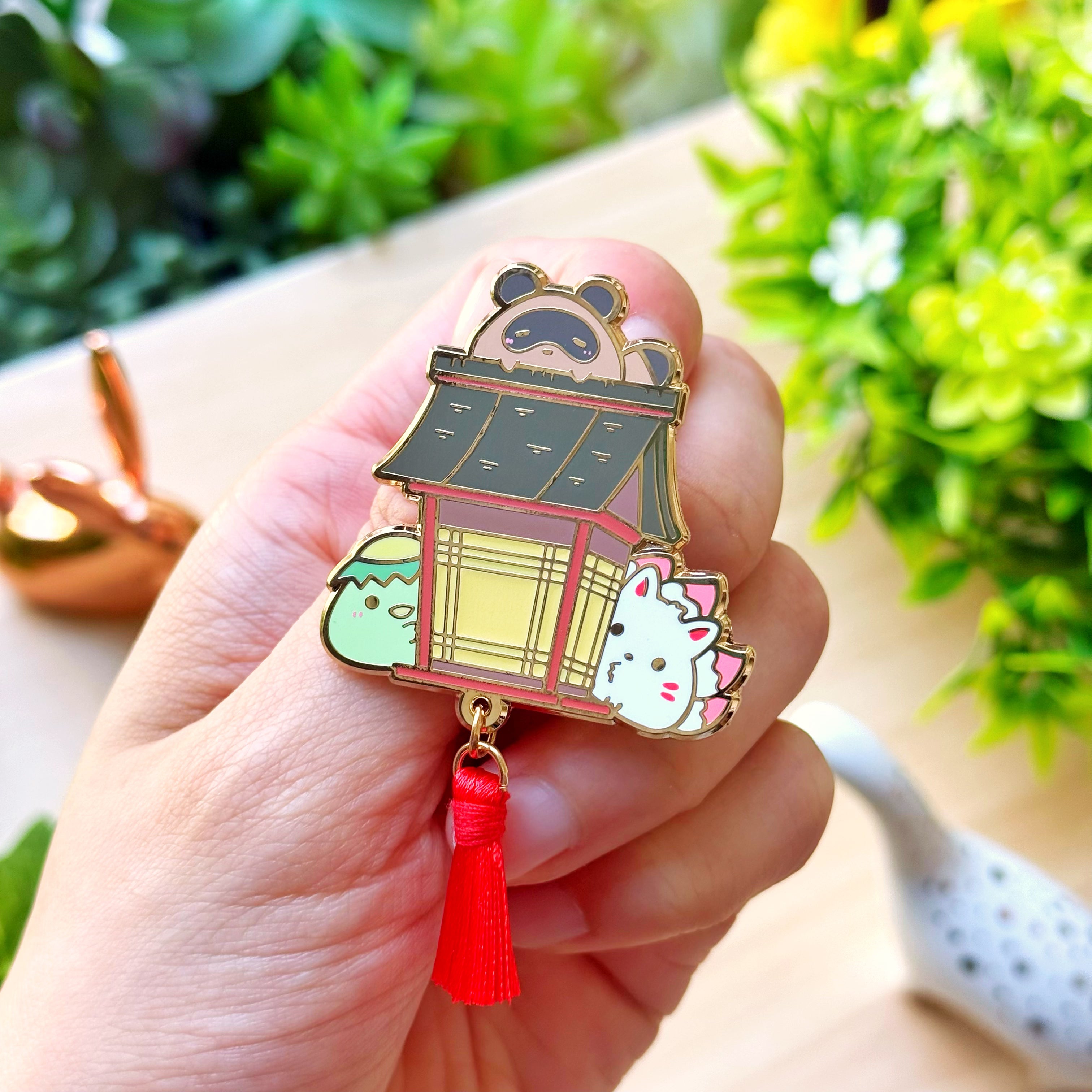 Enamel Pin - Baby Yokai Lantern (Dangle)