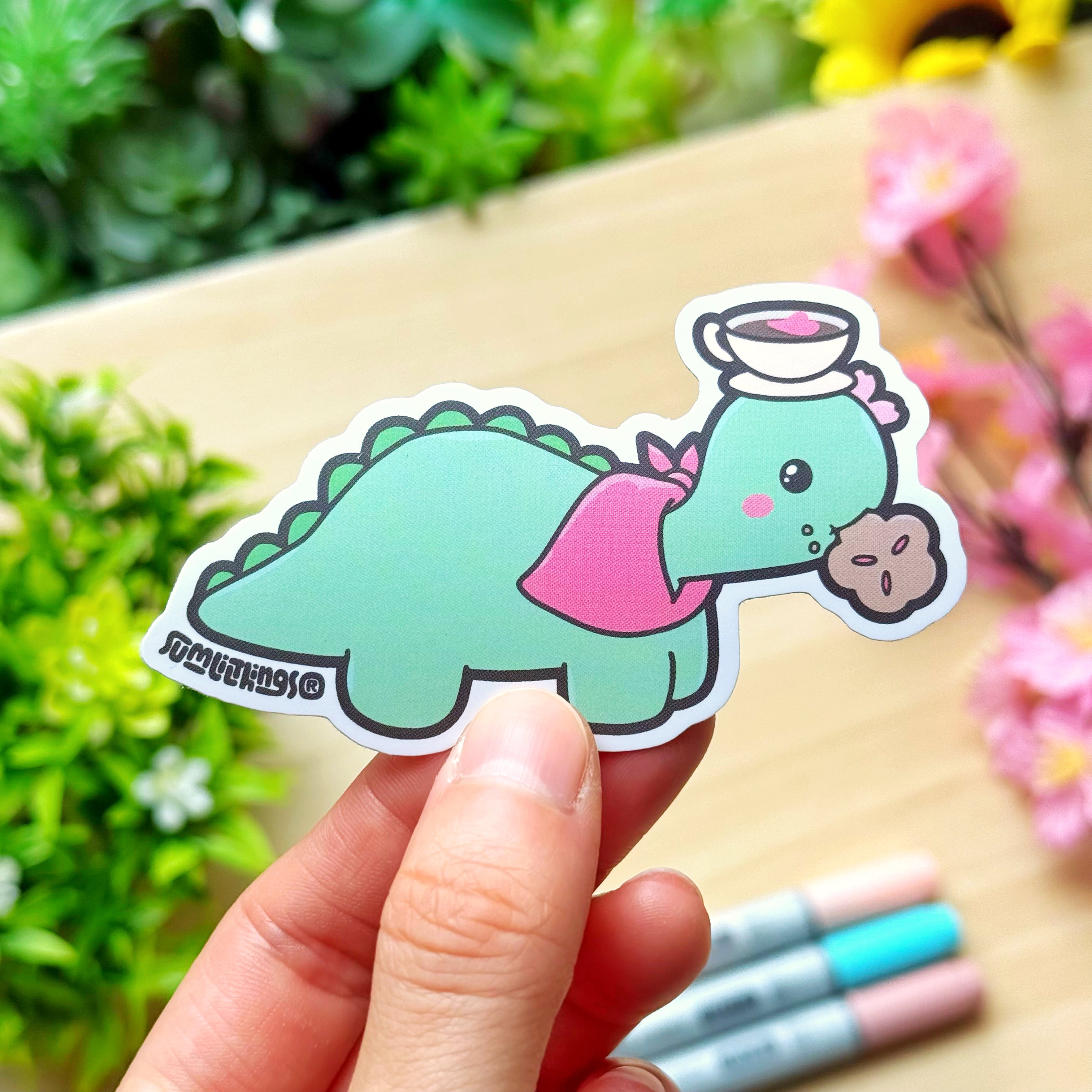 Vinyl Sticker - Sakura Nohnoh Eating Biscuit