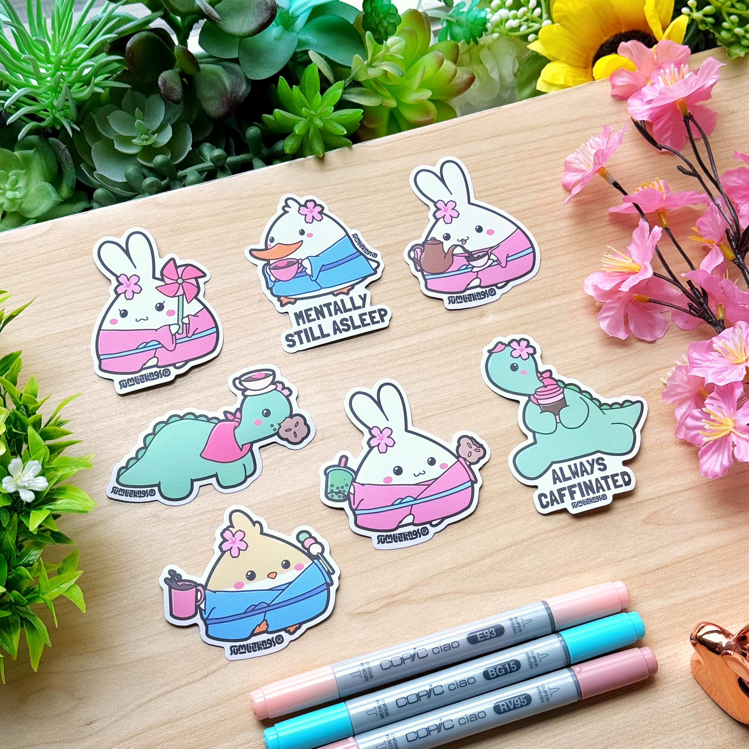 Vinyl Sticker - Lil' Sakura Cafe (Set of 7)
