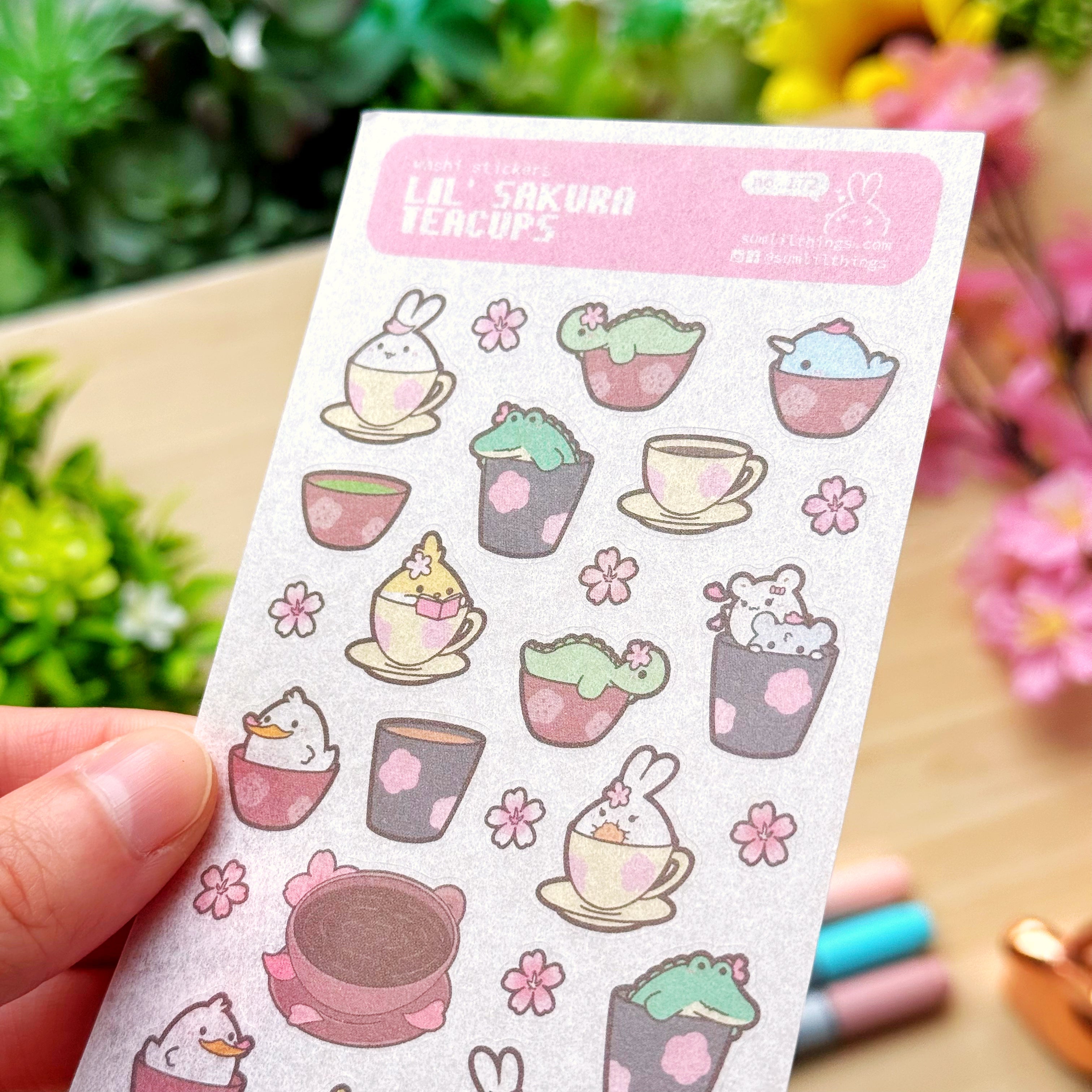 Washi Sticker - Lil'  Sakura Teacups