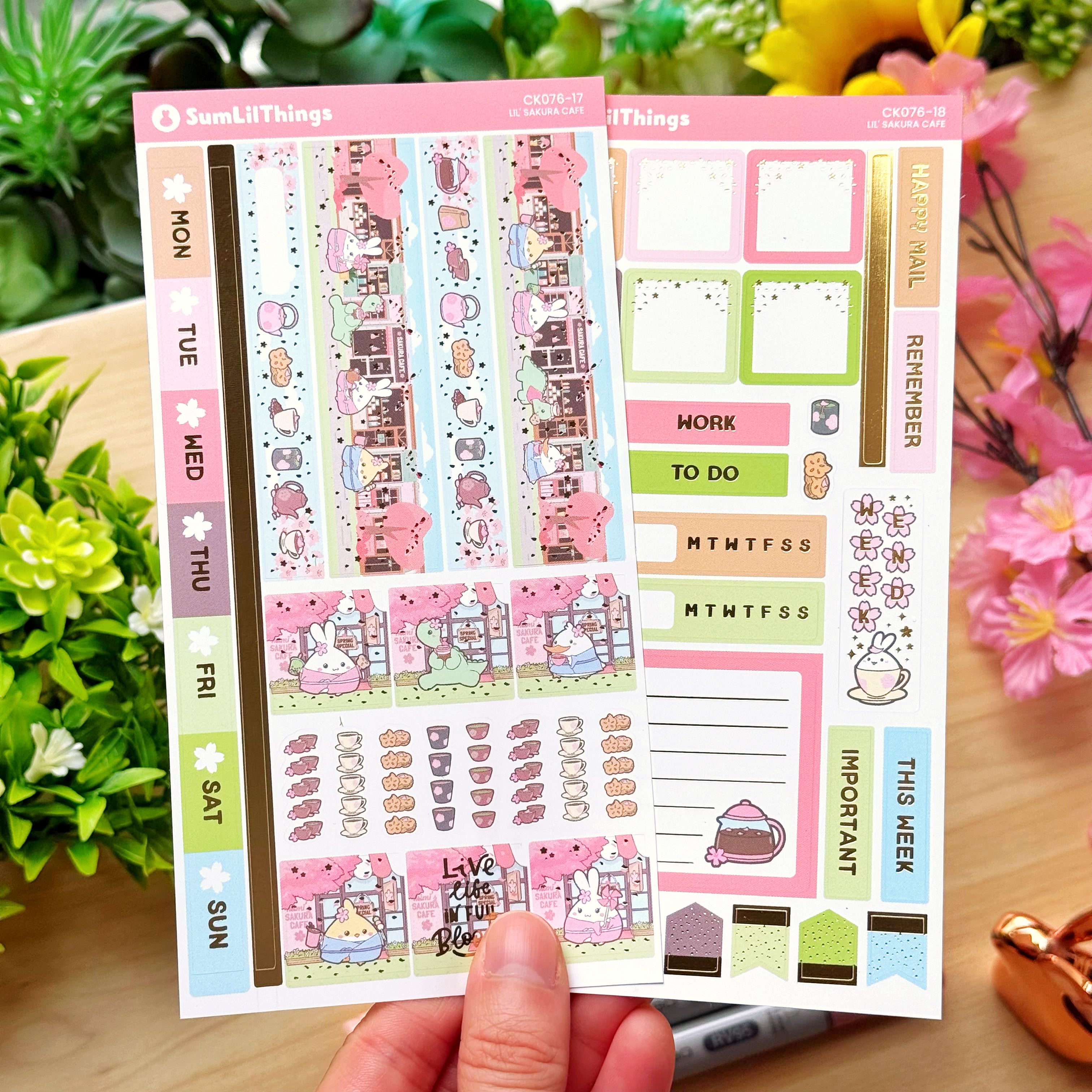 Hobonichi WEEKS - Lil' Sakura Cafe (Gold Foil Available)