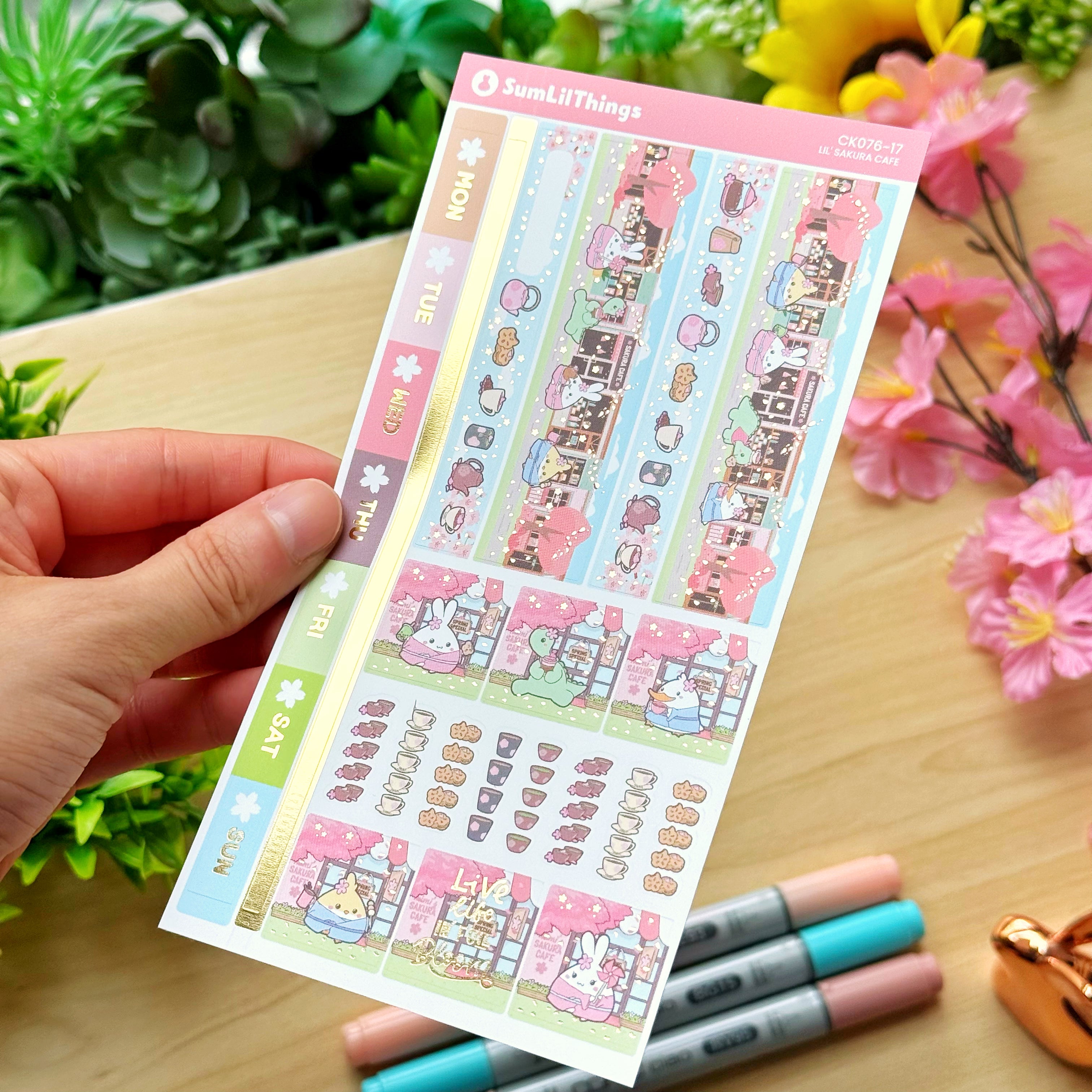 Hobonichi WEEKS - Lil' Sakura Cafe (Gold Foil Available)
