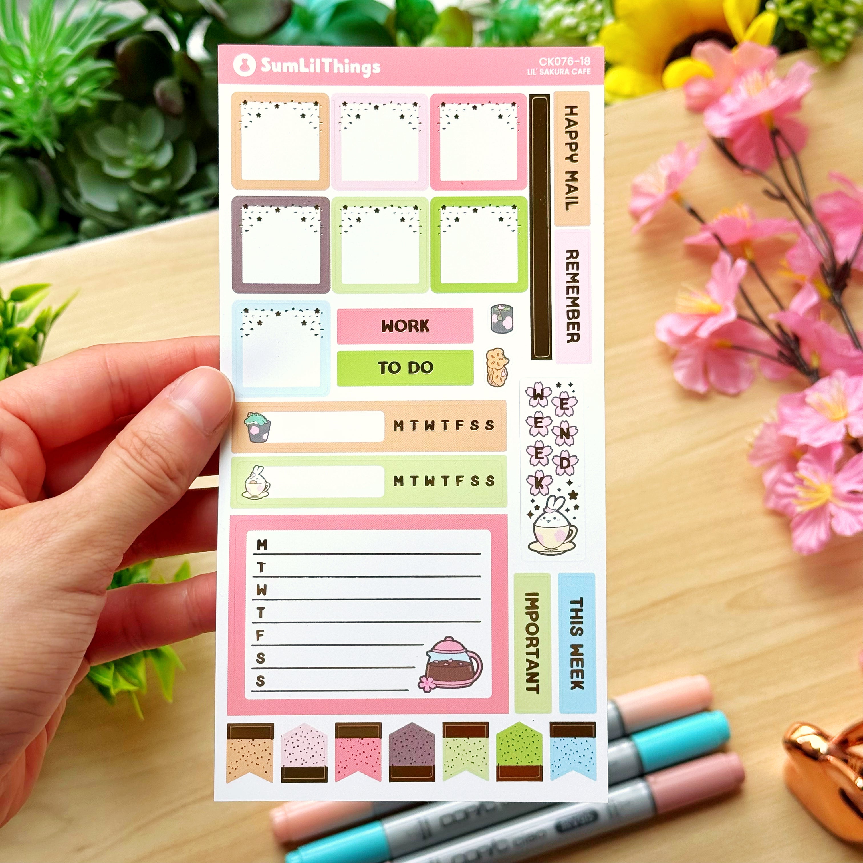 Hobonichi WEEKS - Lil' Sakura Cafe (Gold Foil Available)