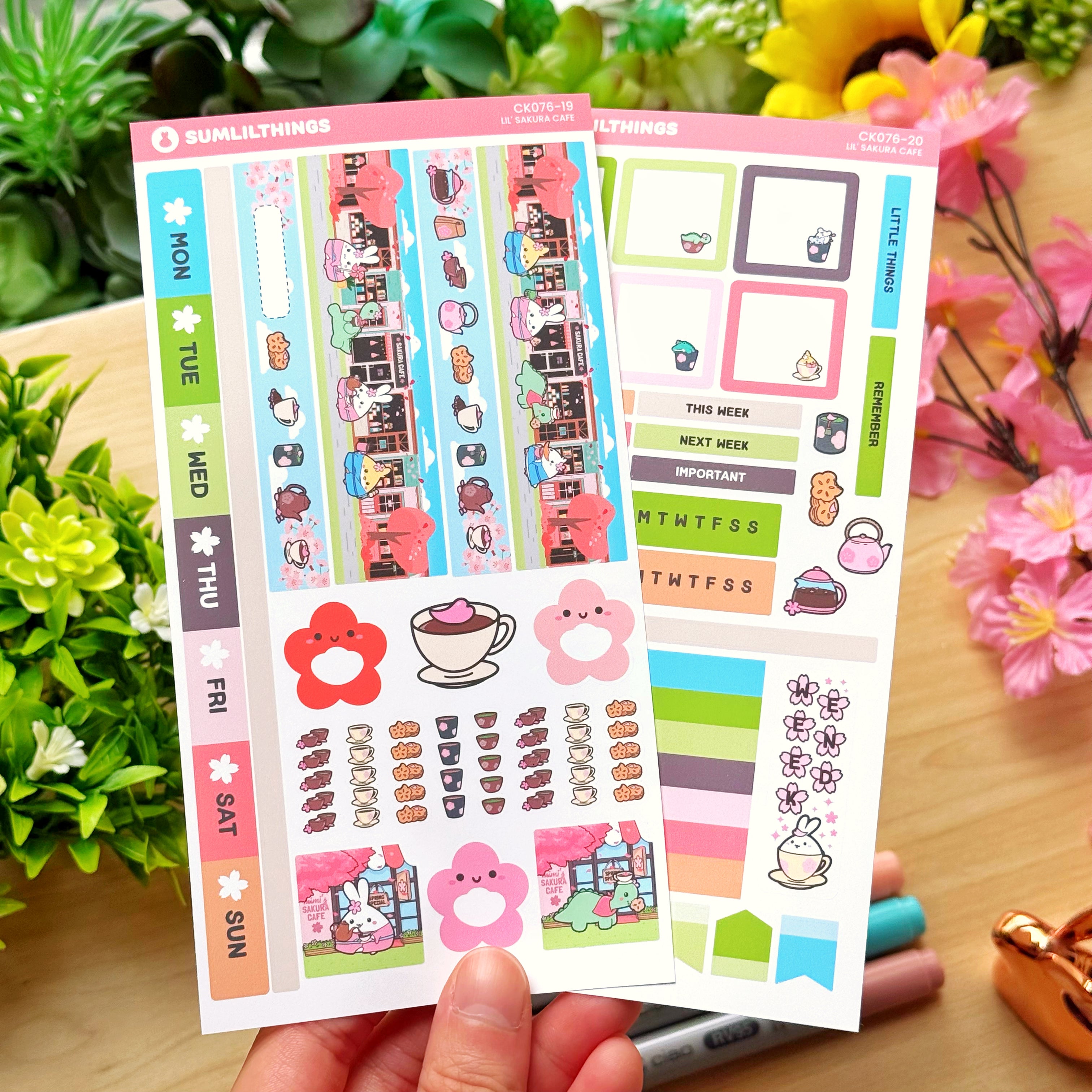 Hobonichi WEEKS - Lil' Sakura Cafe (Gold Foil Available)
