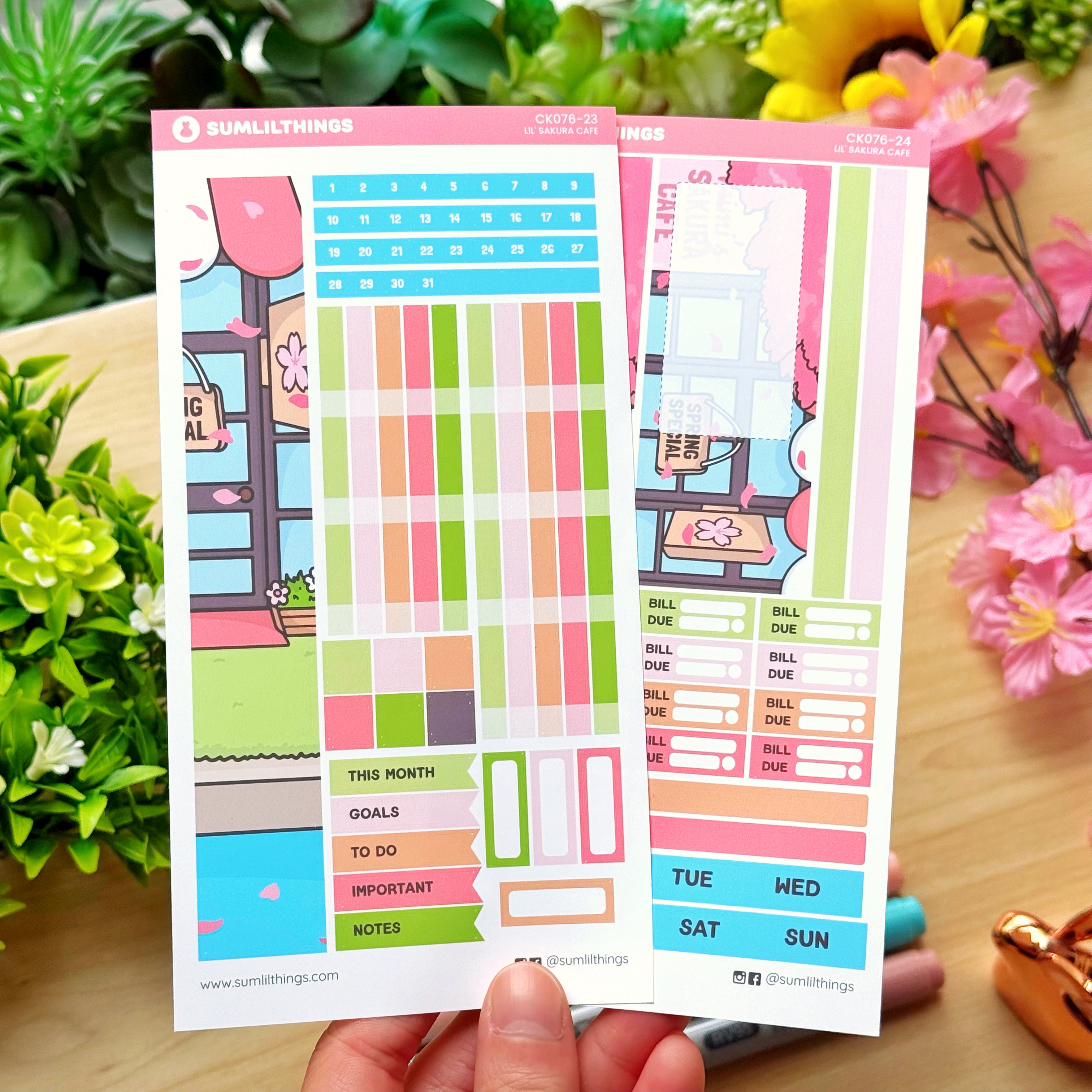 Hobonichi WEEKS - Lil' Sakura Cafe (Gold Foil Available)