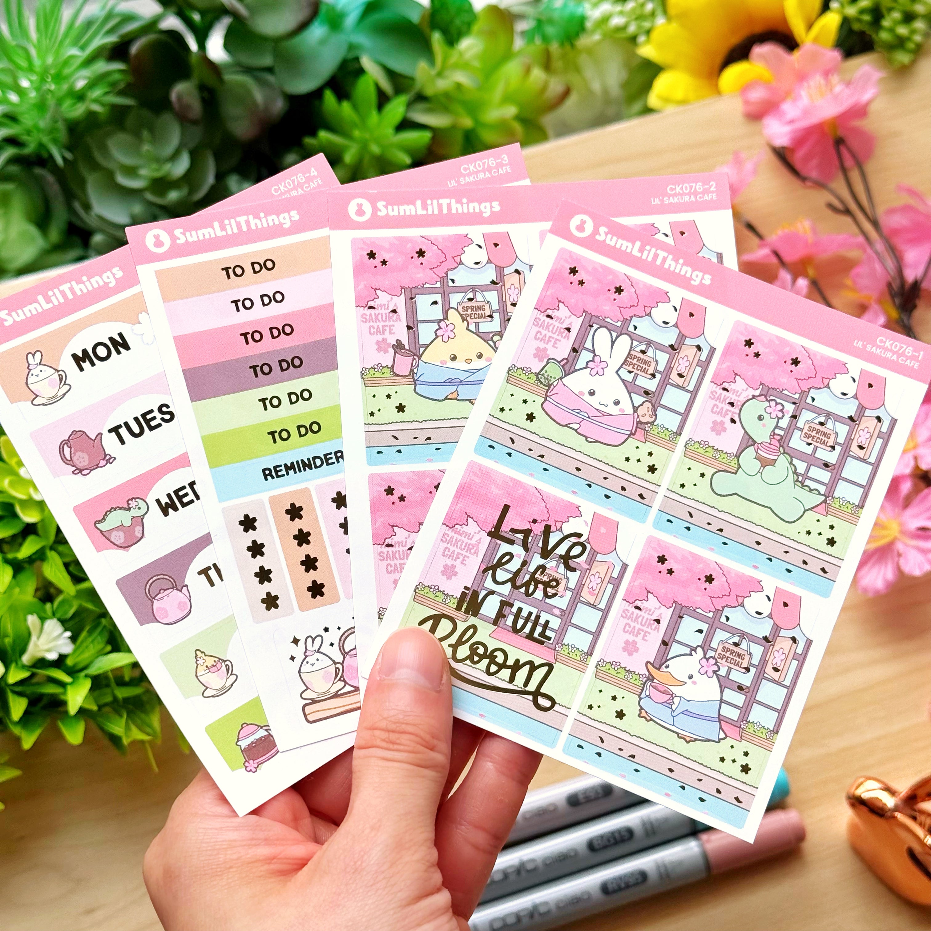 Vertical Kit - Lil' Sakura Cafe - Gold Foil