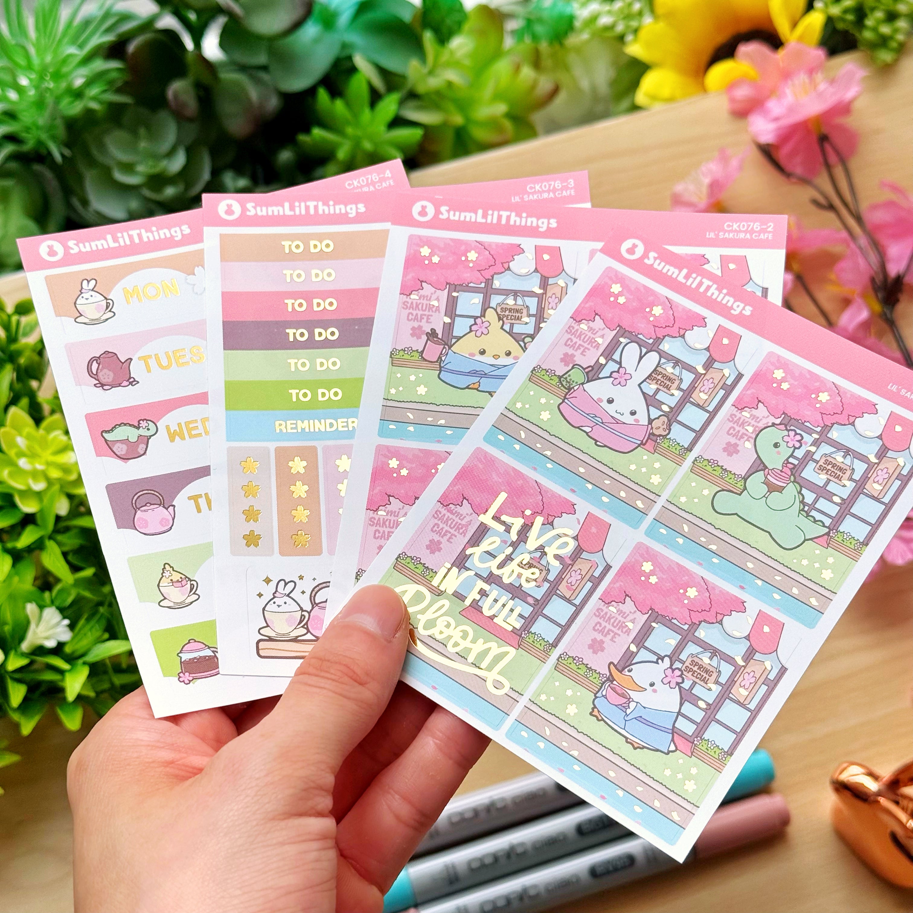 Vertical Kit - Lil' Sakura Cafe - Gold Foil