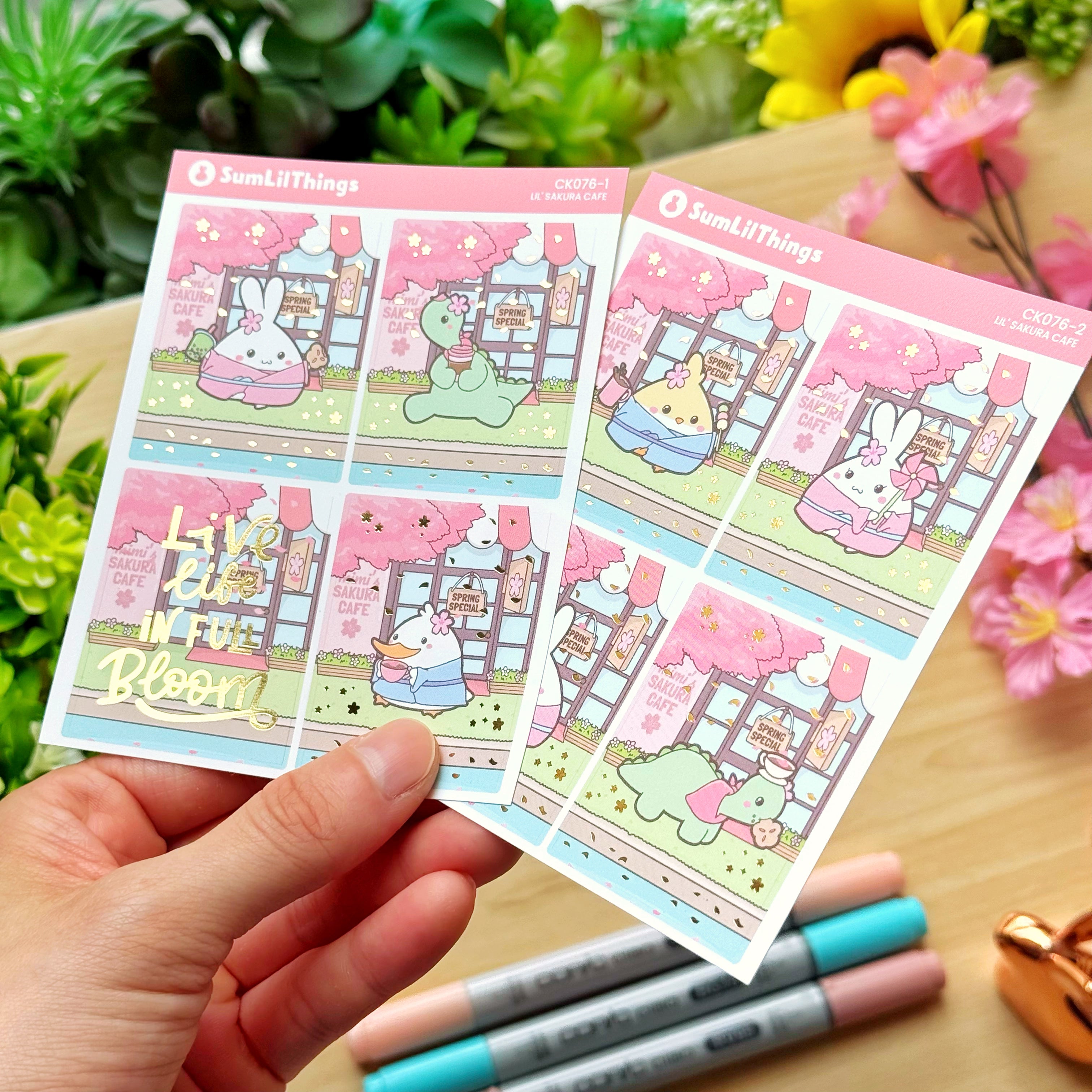 Vertical Kit - Lil' Sakura Cafe - Gold Foil