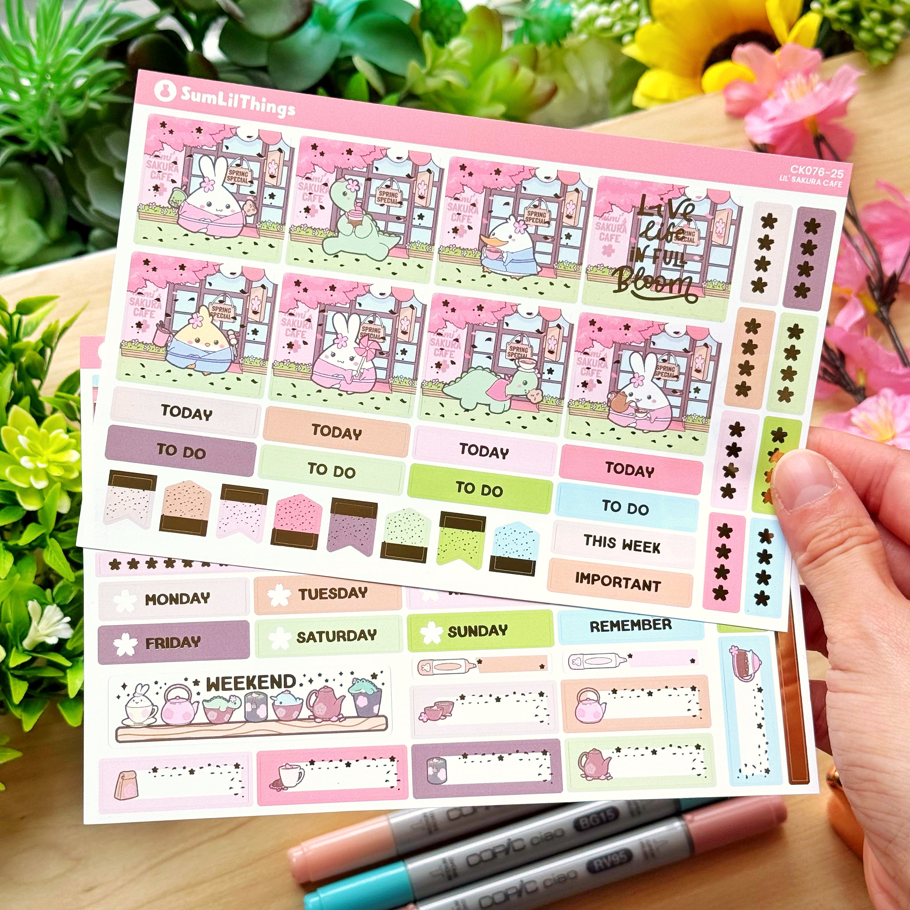 Hobonichi COUSIN - Lil' Sakura Cafe (Gold Foil Available)