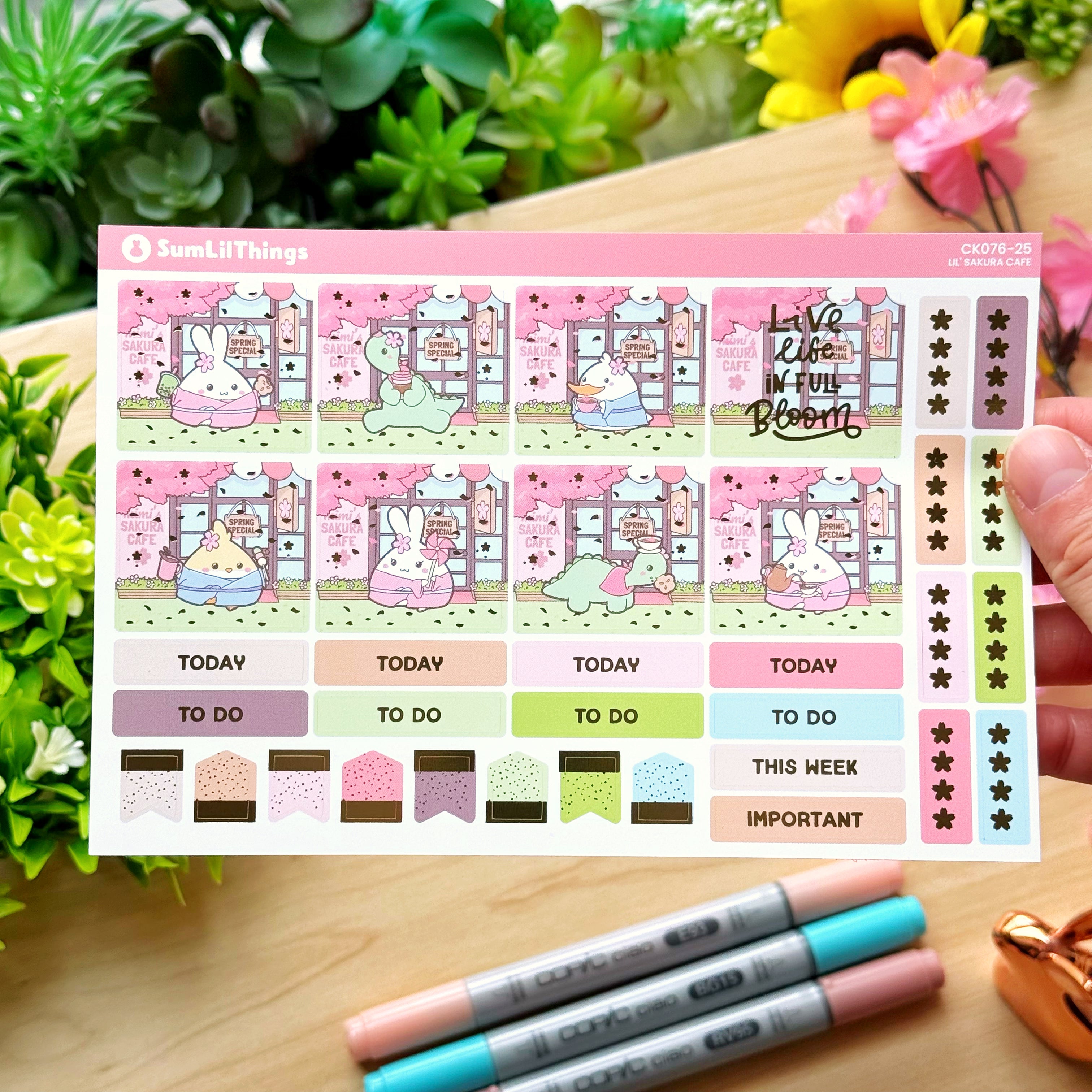 Hobonichi COUSIN - Lil' Sakura Cafe (Gold Foil Available)