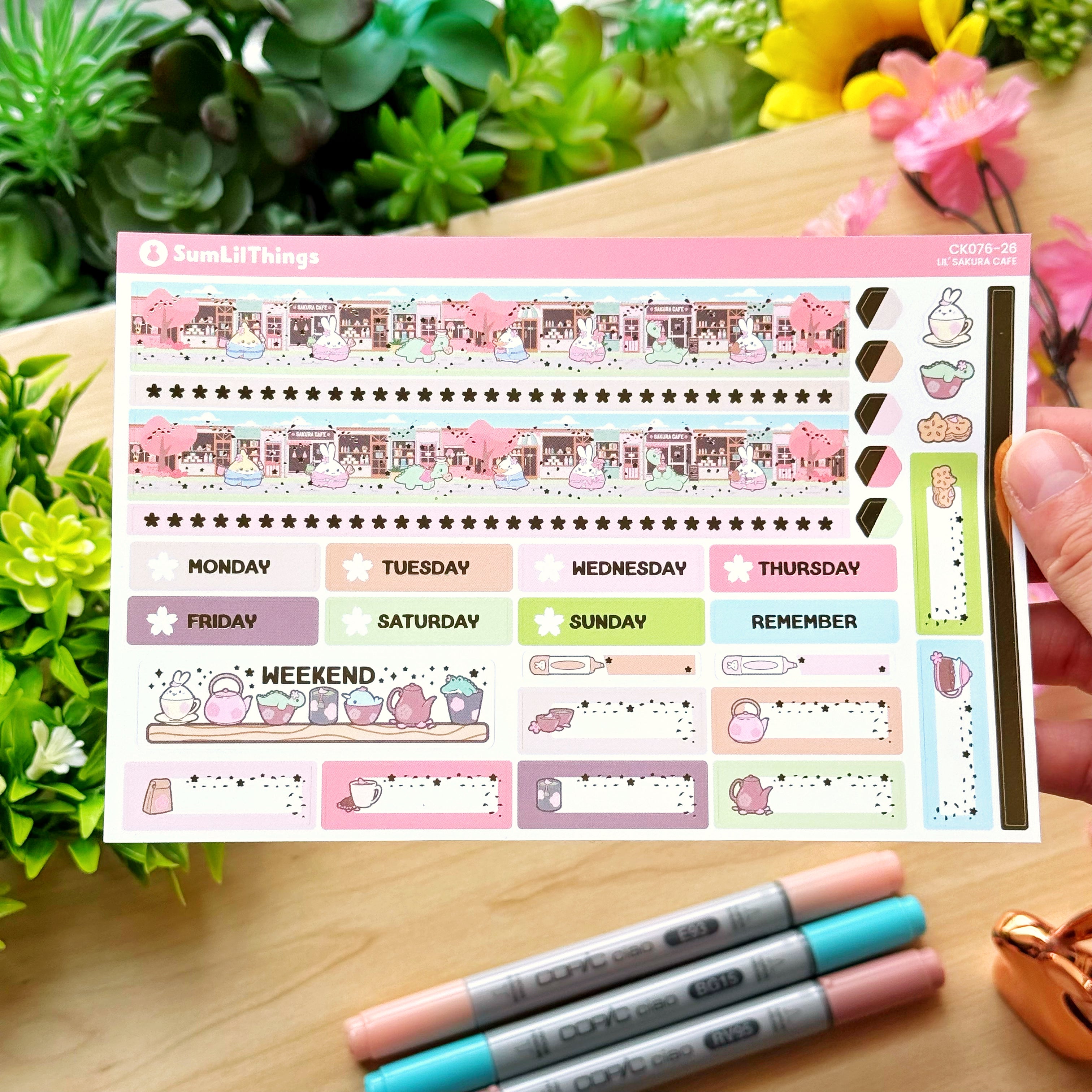 Hobonichi COUSIN - Lil' Sakura Cafe (Gold Foil Available)