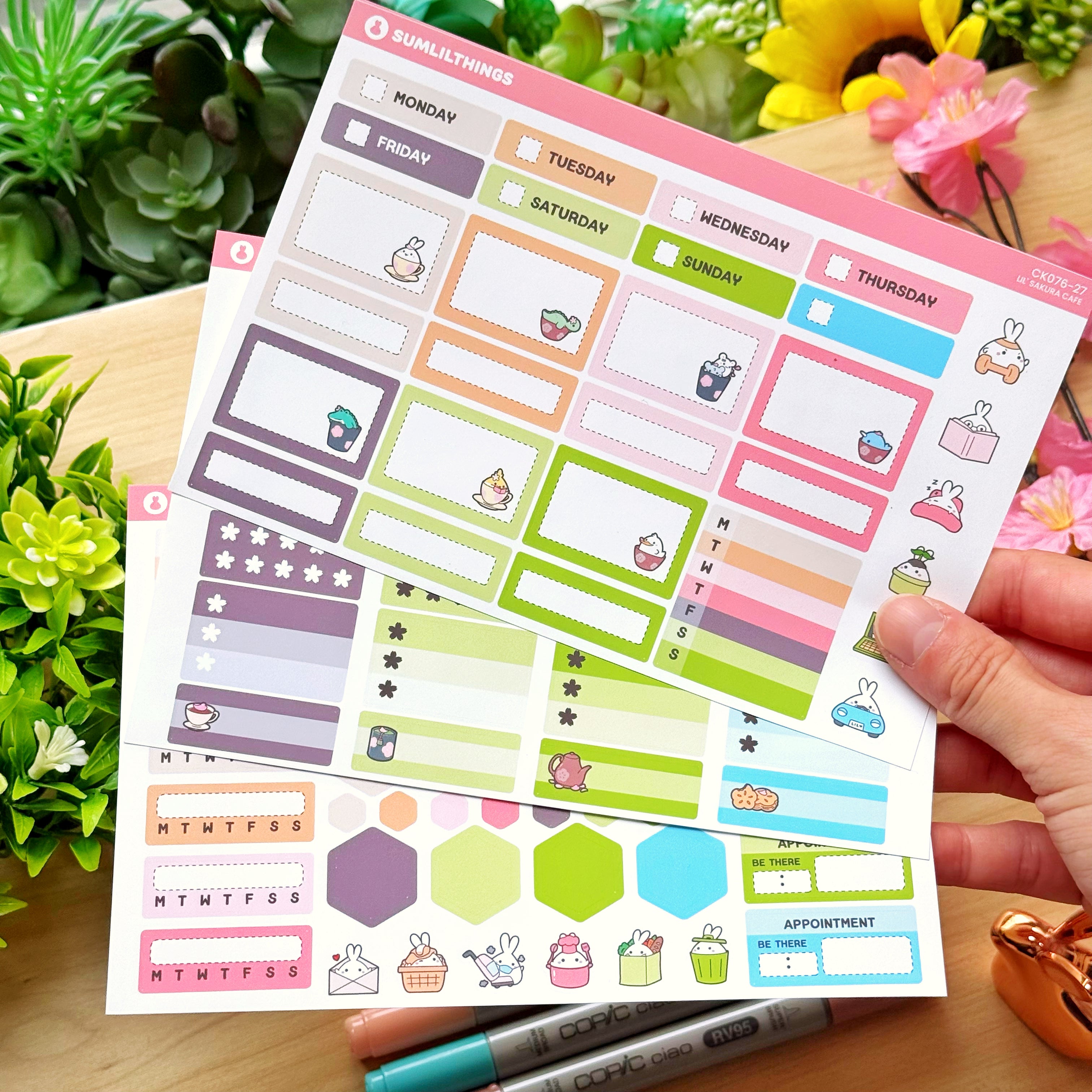Hobonichi COUSIN - Lil' Sakura Cafe (Gold Foil Available)