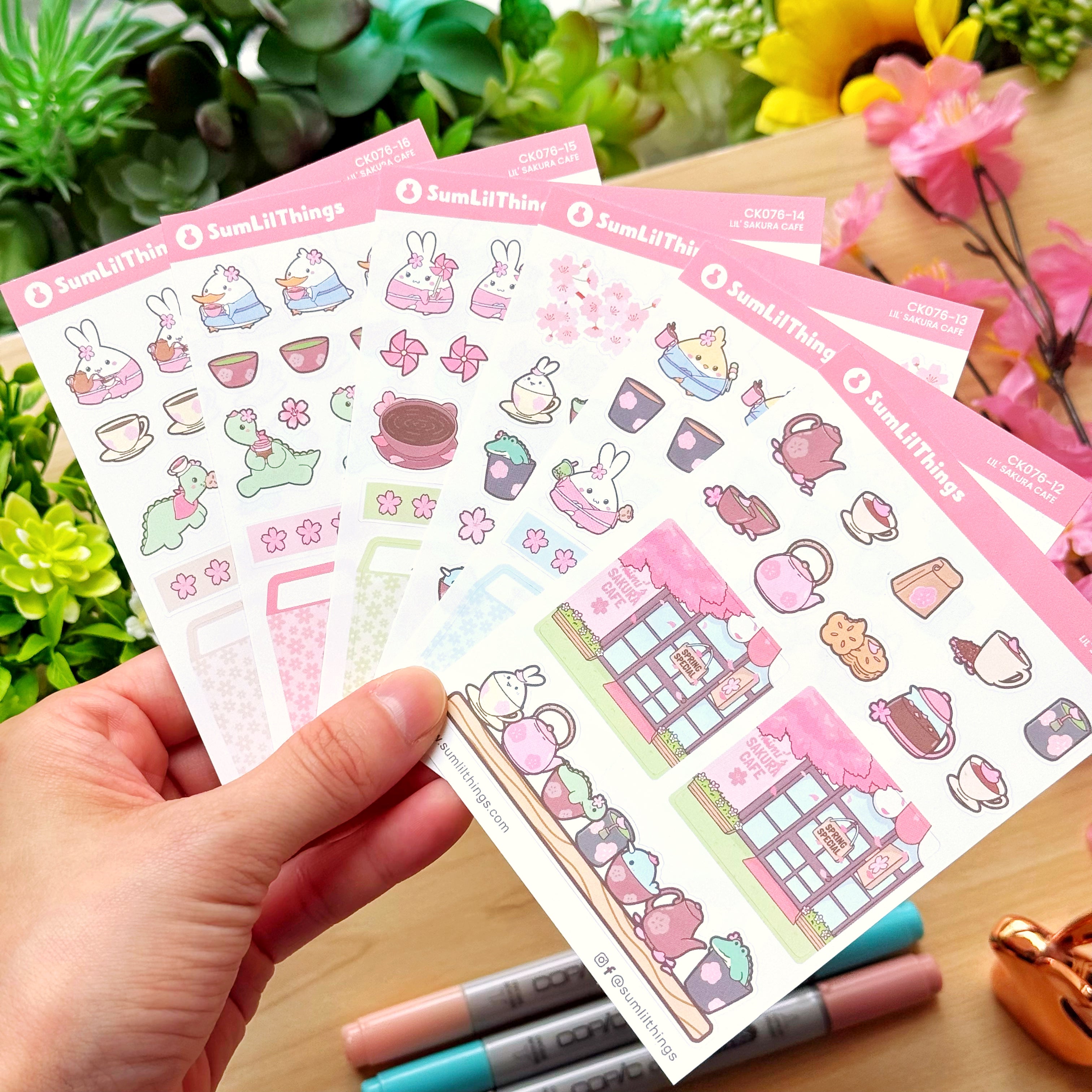 Decorative Kit - Lil' Sakura Cafe (10 Pages) - Gold Foil