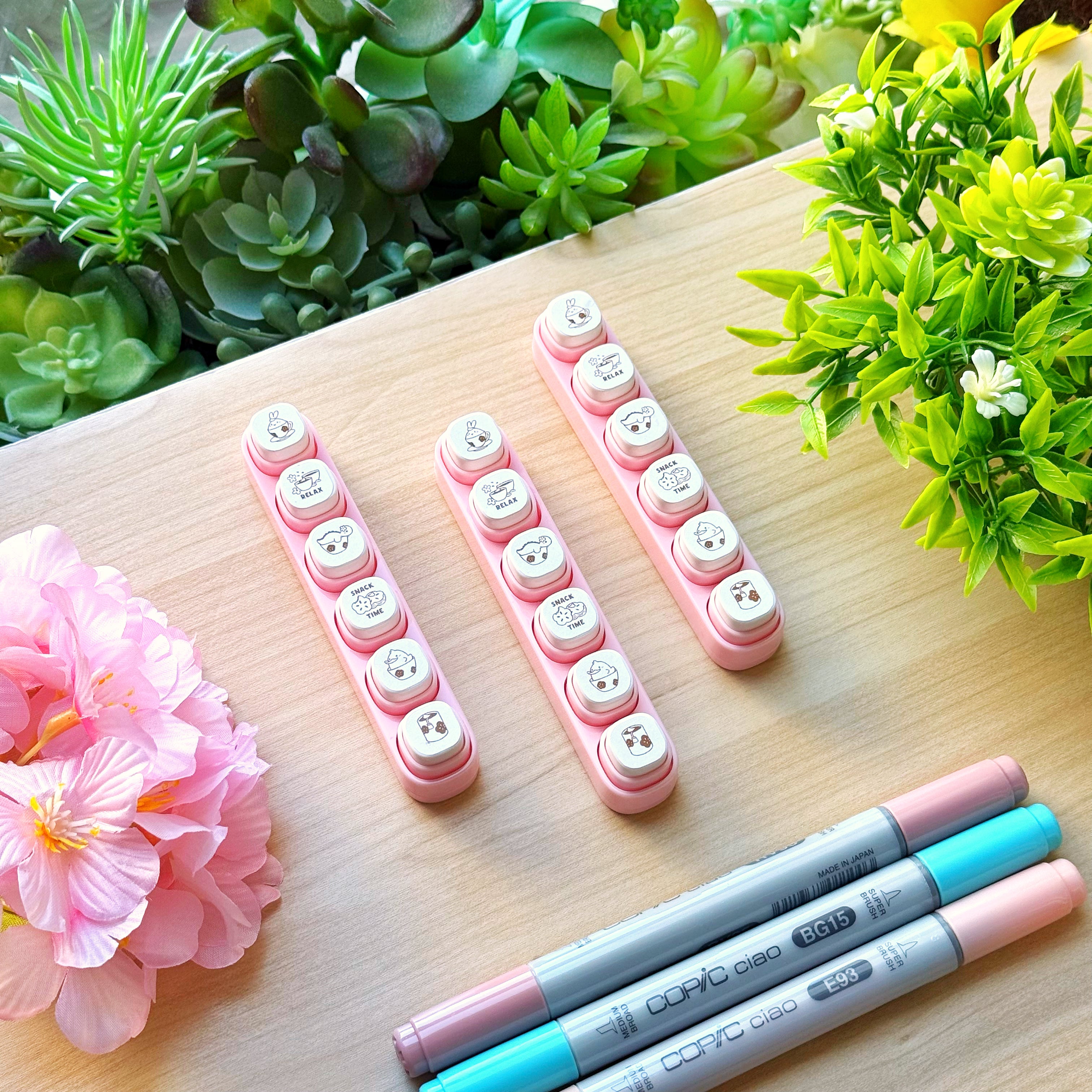 Removable Button Stamp - Sakura Cafe