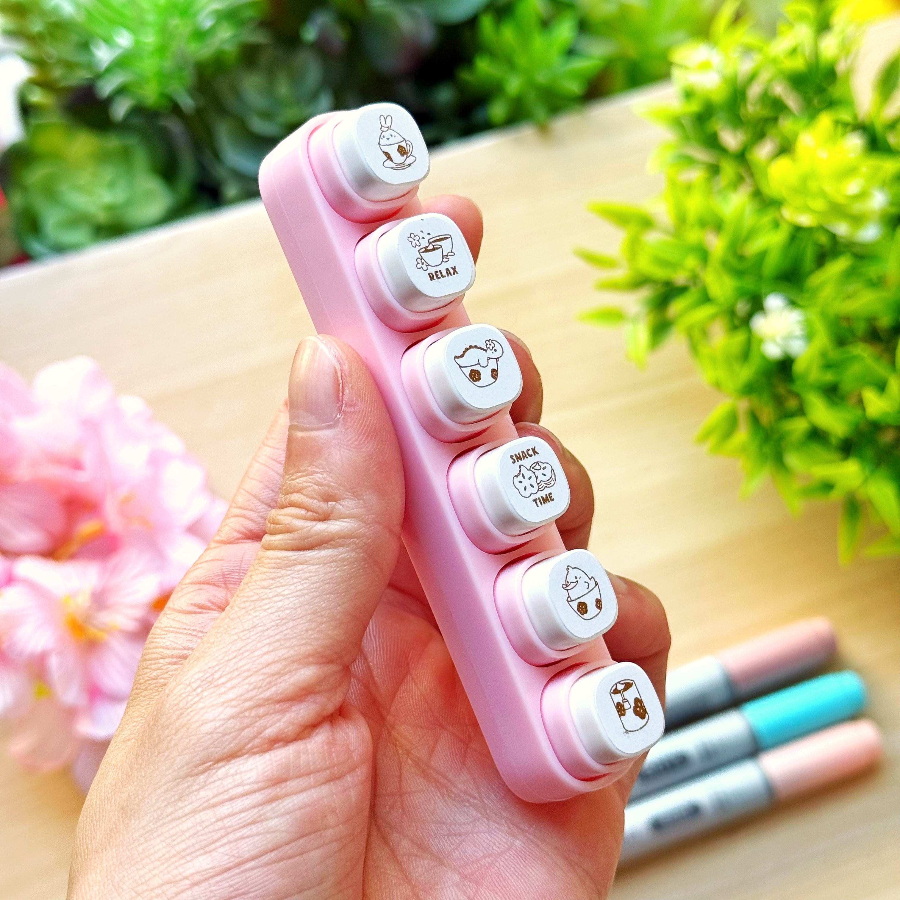 Removable Button Stamp - Sakura Cafe