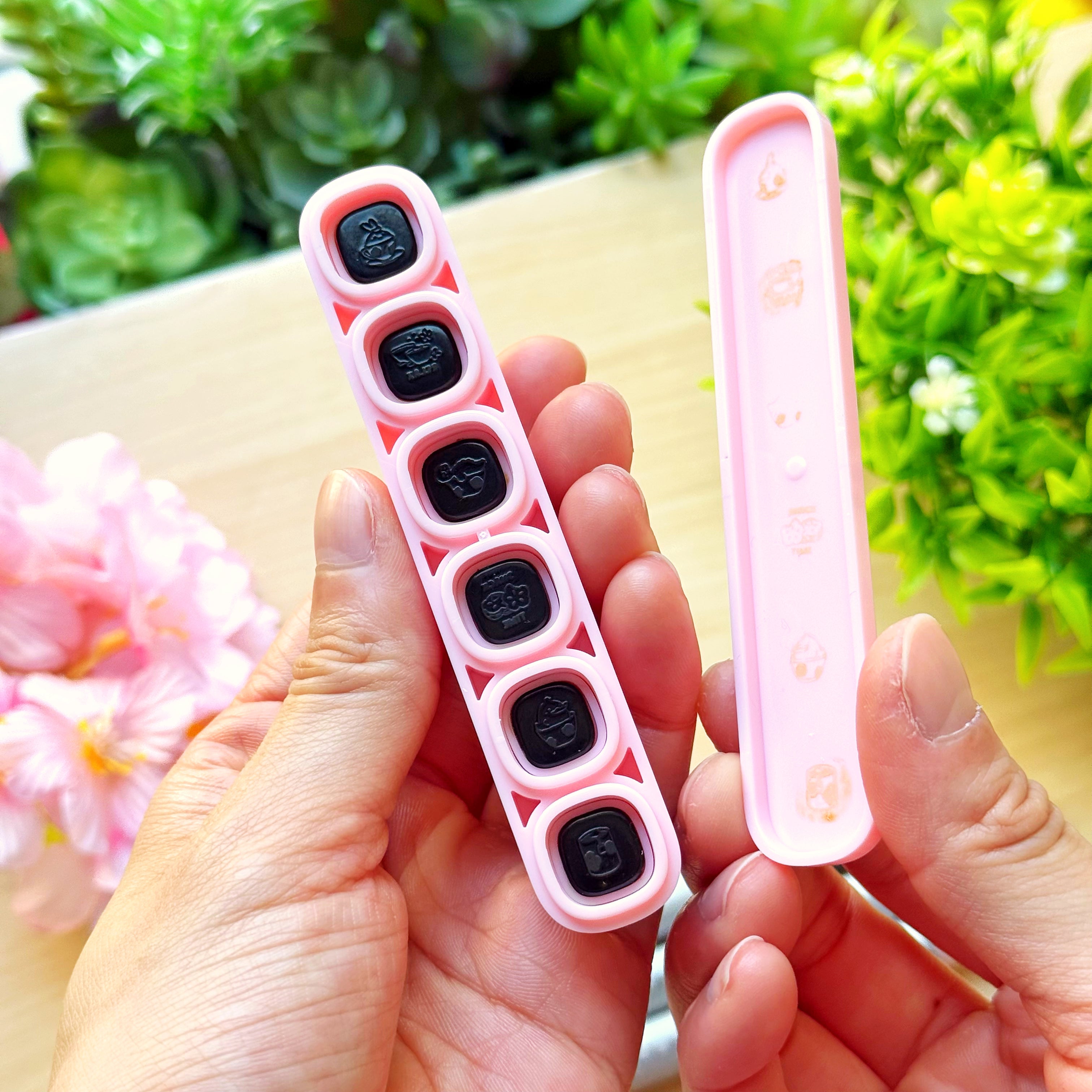 Removable Button Stamp - Sakura Cafe