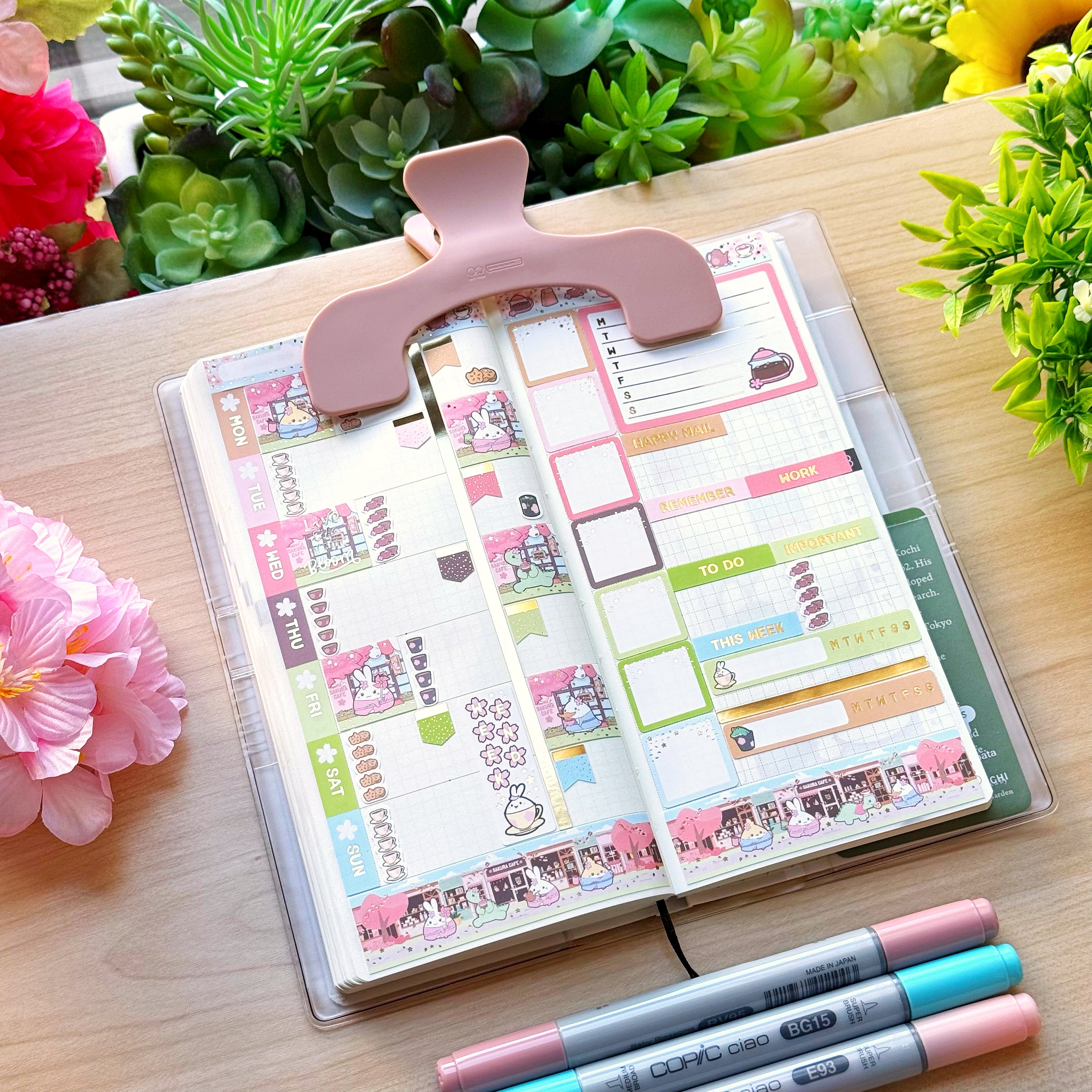 Hobonichi WEEKS - Lil' Sakura Cafe (Gold Foil Available)