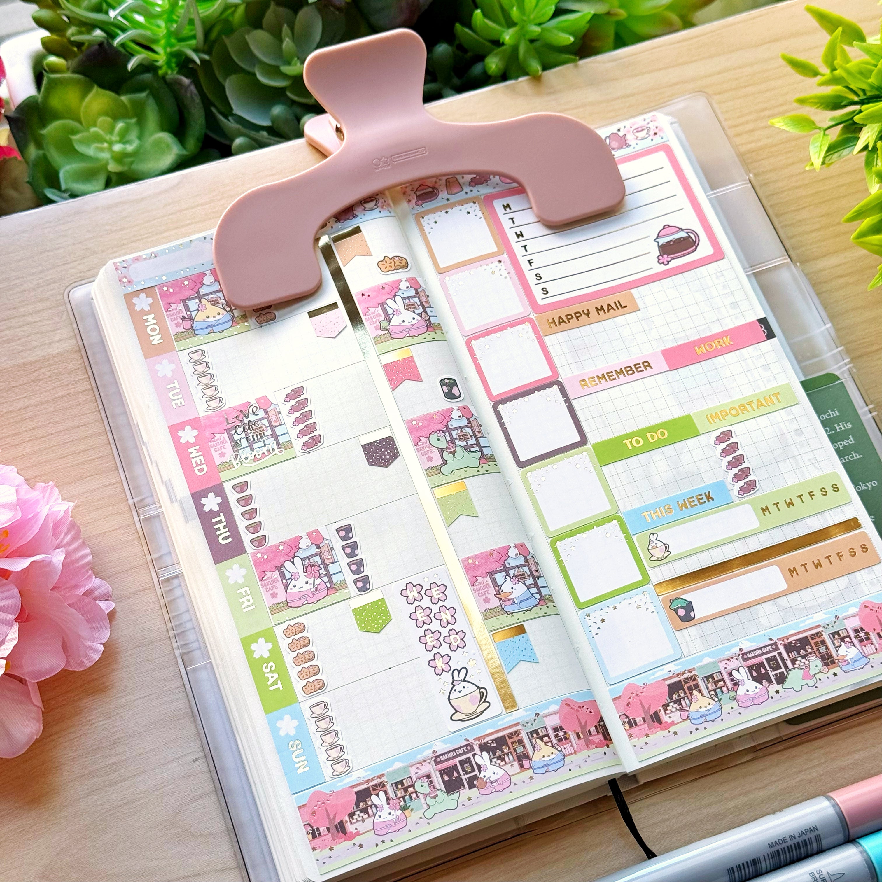 Hobonichi WEEKS - Lil' Sakura Cafe (Gold Foil Available)