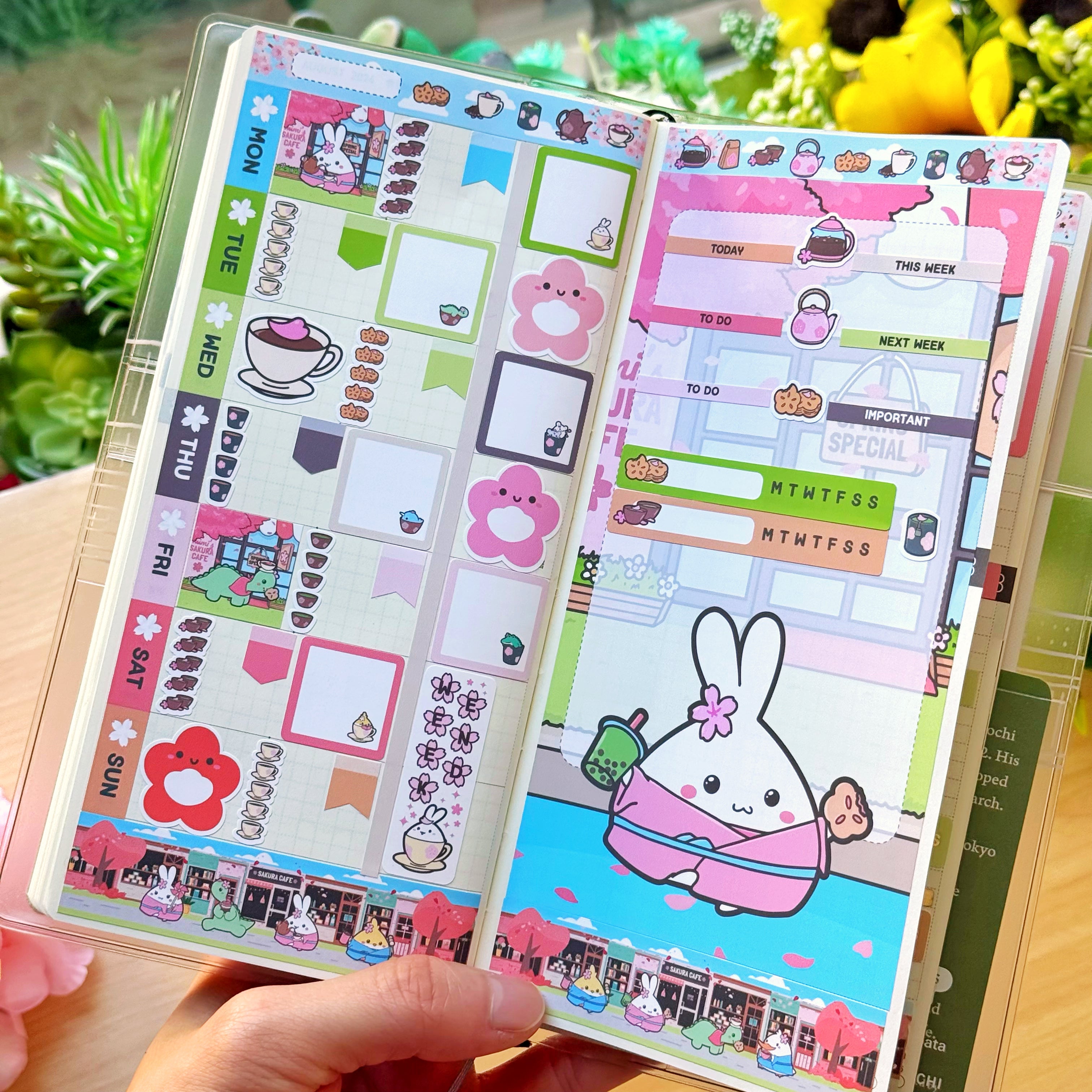 Hobonichi WEEKS - Lil' Sakura Cafe (Gold Foil Available)