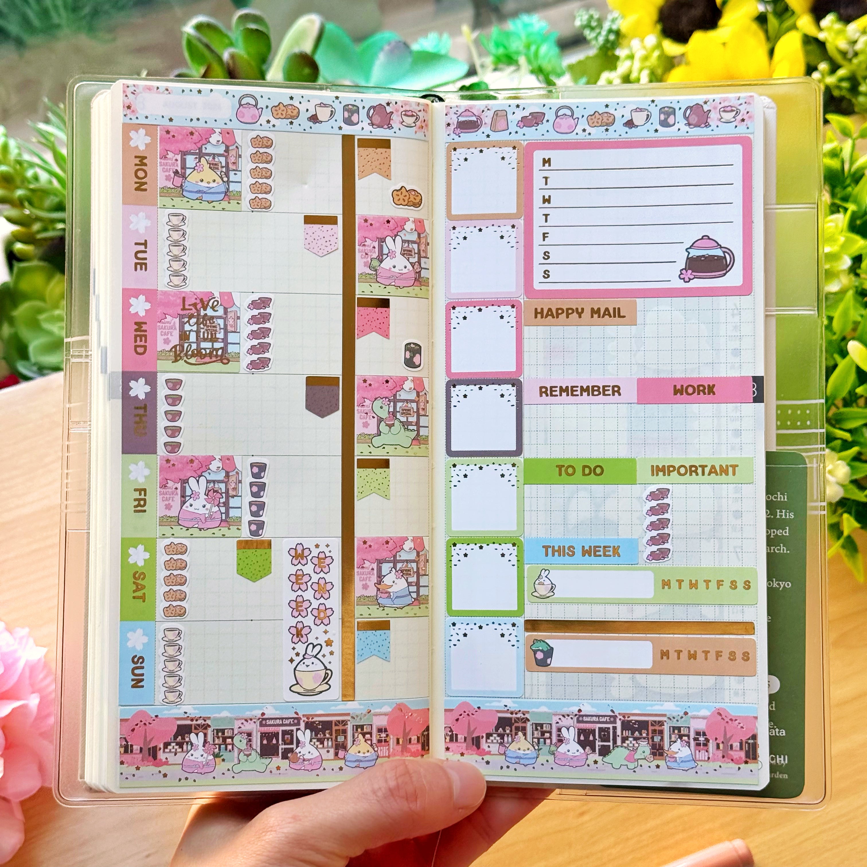 Hobonichi WEEKS - Lil' Sakura Cafe (Gold Foil Available)