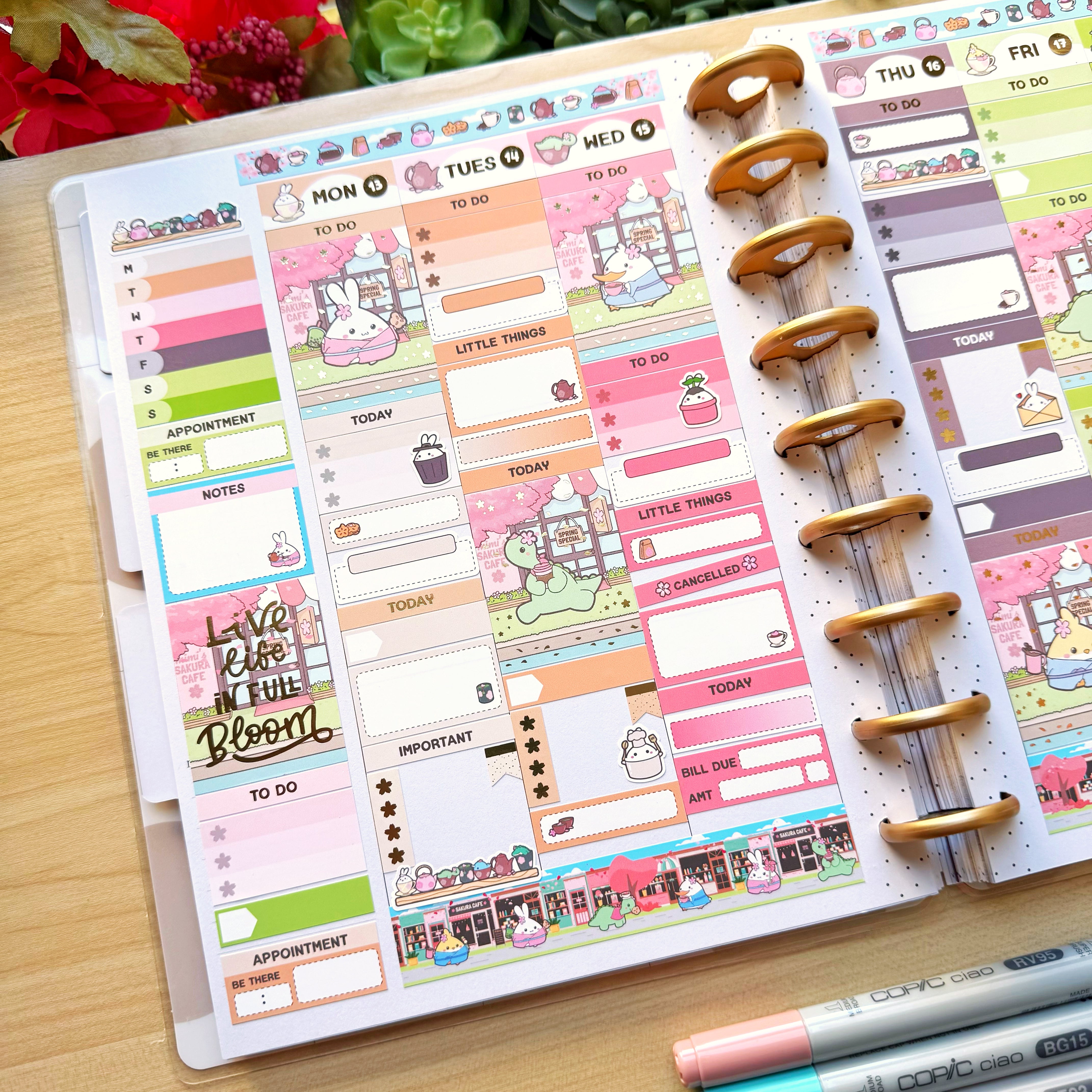Vertical Kit - Lil' Sakura Cafe - Gold Foil