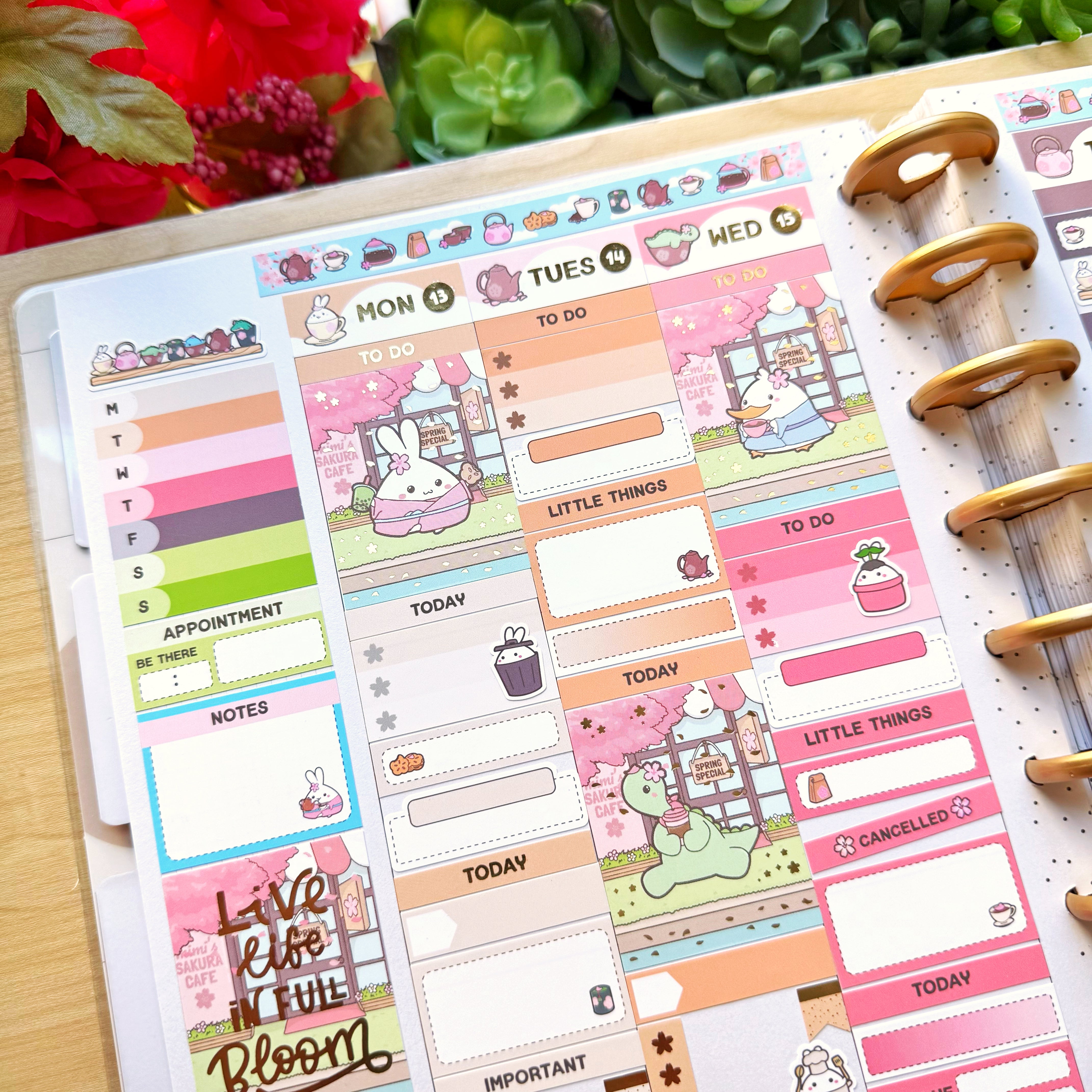 Vertical Kit - Lil' Sakura Cafe - Gold Foil