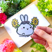 Vinyl Sticker - Lil Running With Sunflower