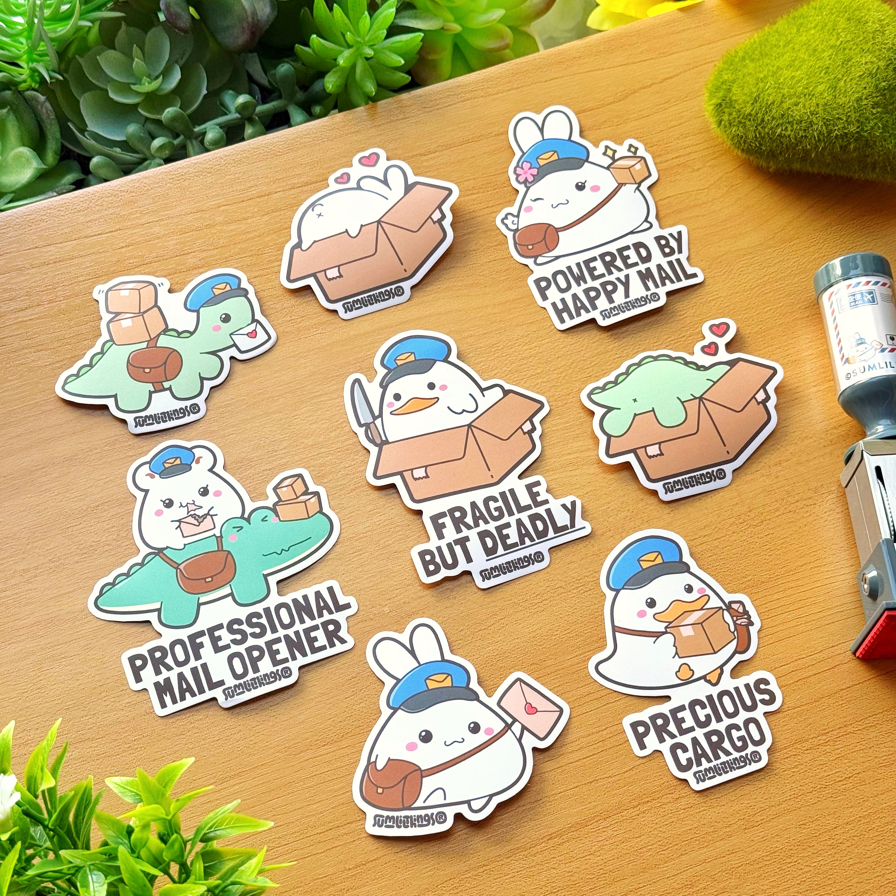 Vinyl Sticker - Lil' Postal Pals (Set of 8)