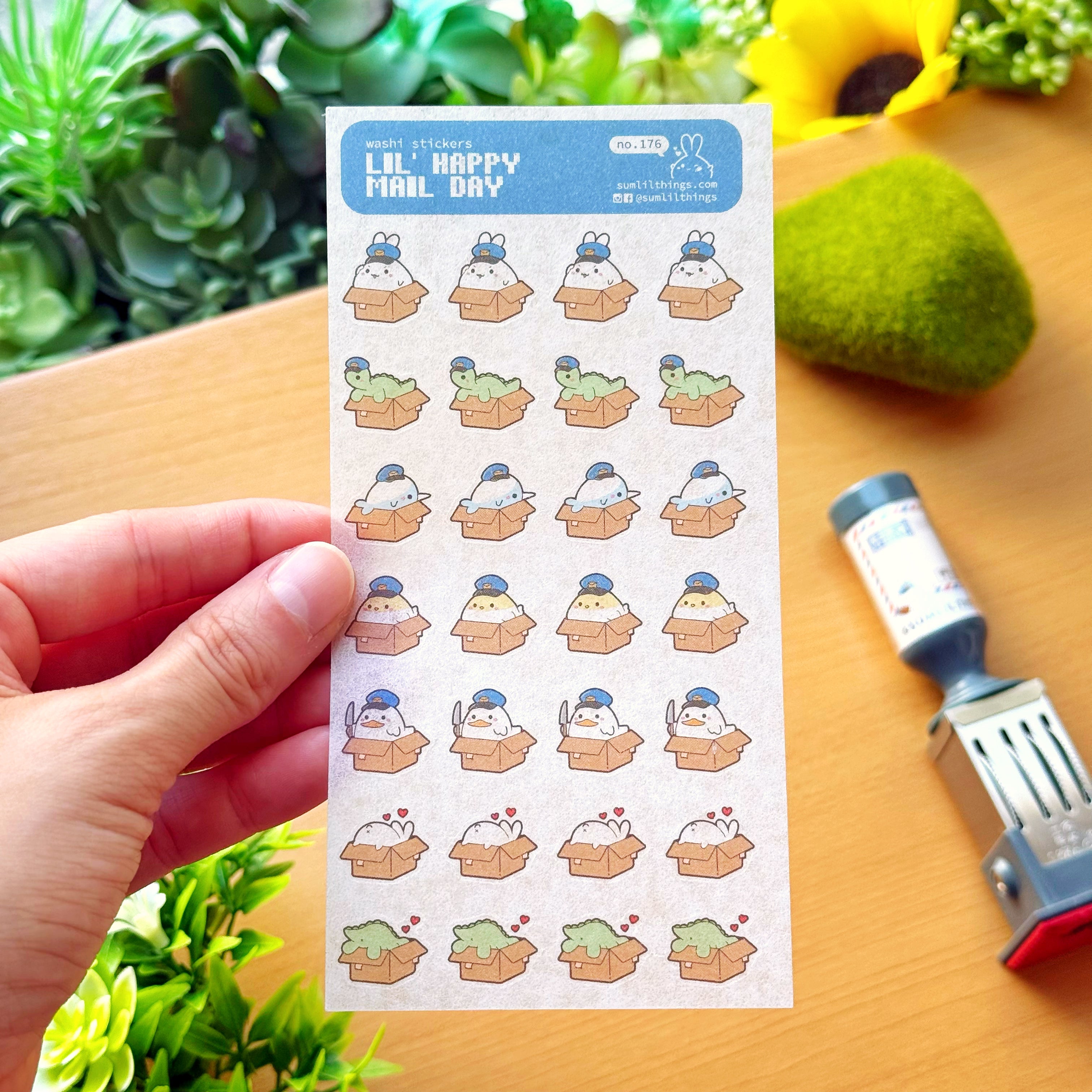 Washi Sticker - Lil' Happy Mail Day