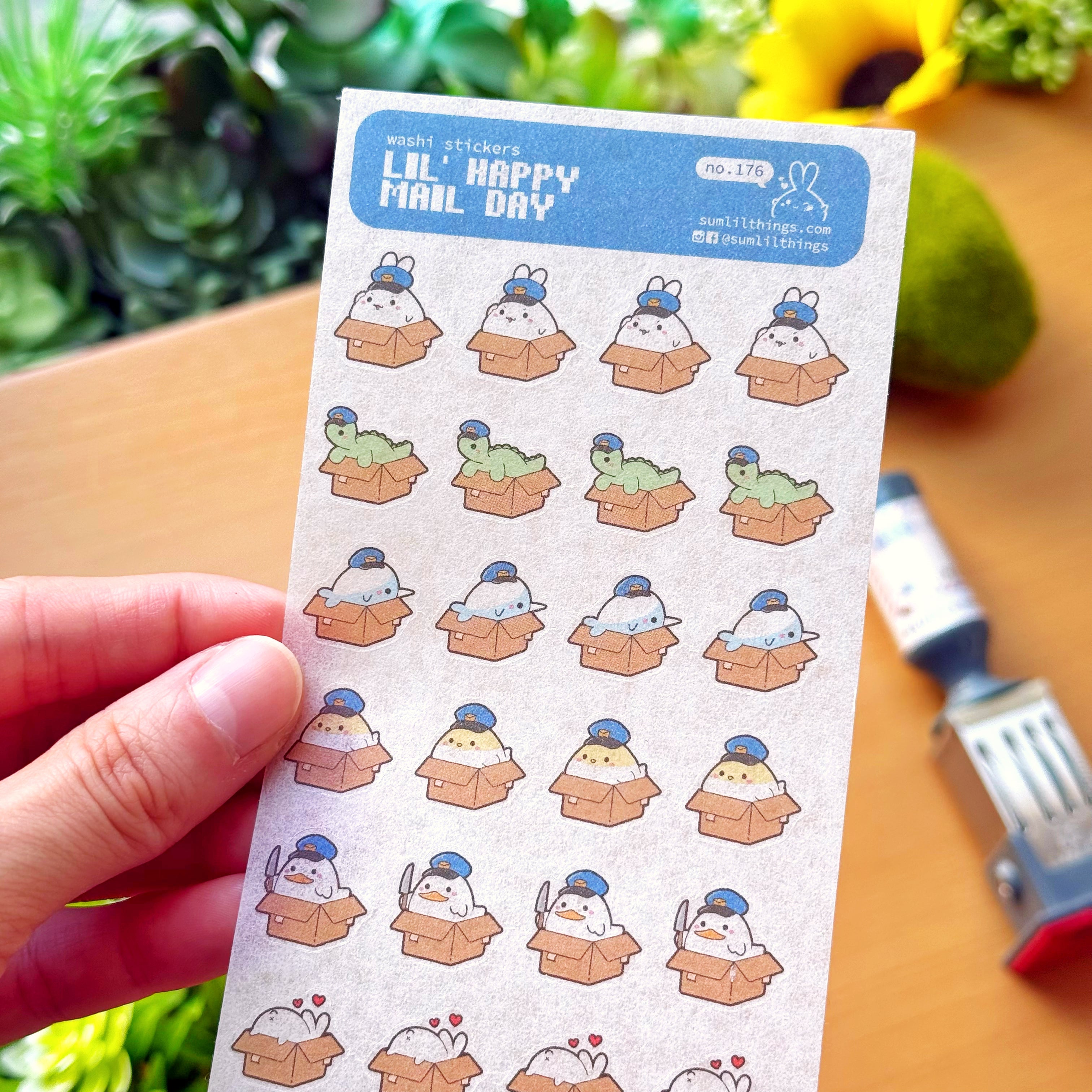 Washi Sticker - Lil' Happy Mail Day